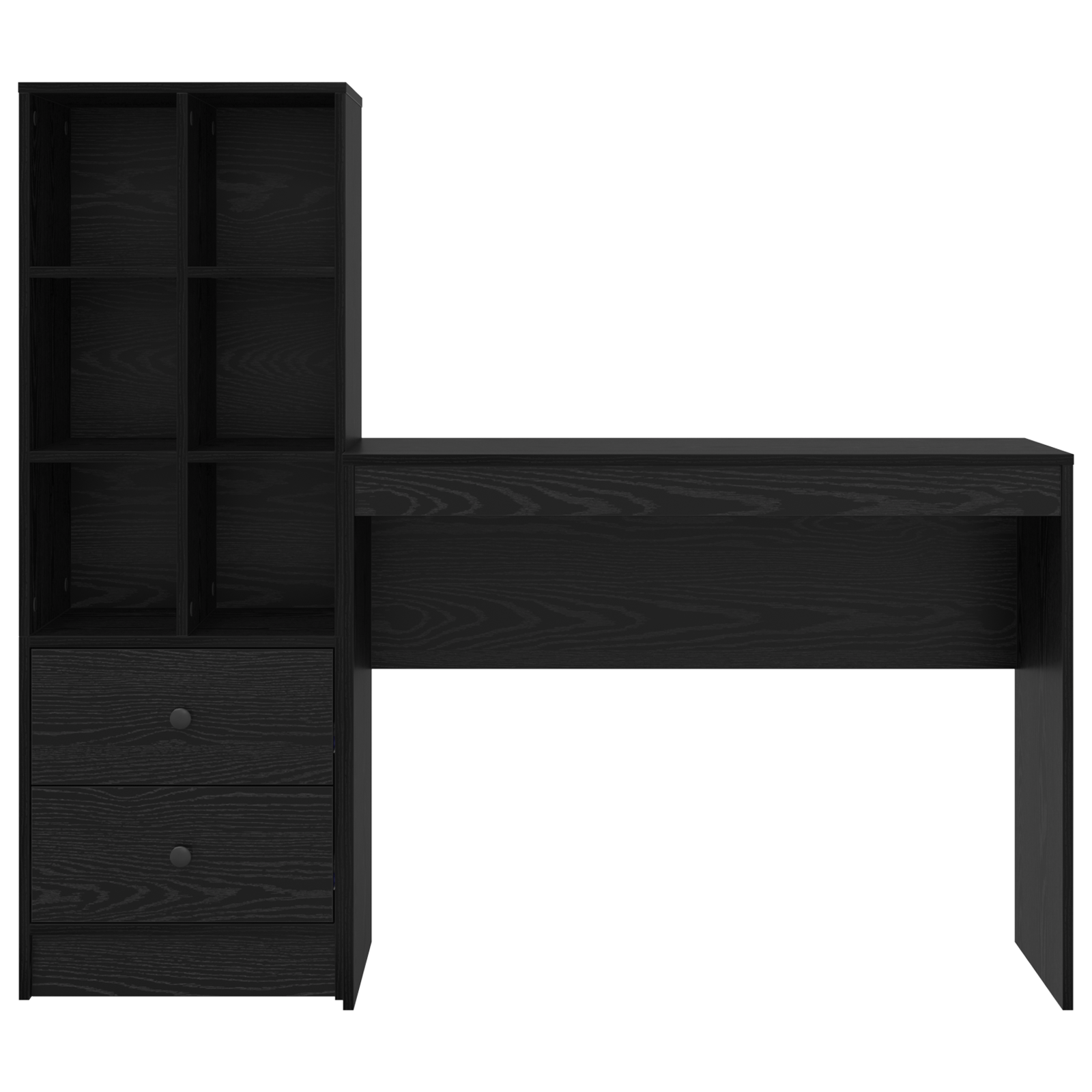 Desk with Storage Black Oak Engineered Wood - Image 7