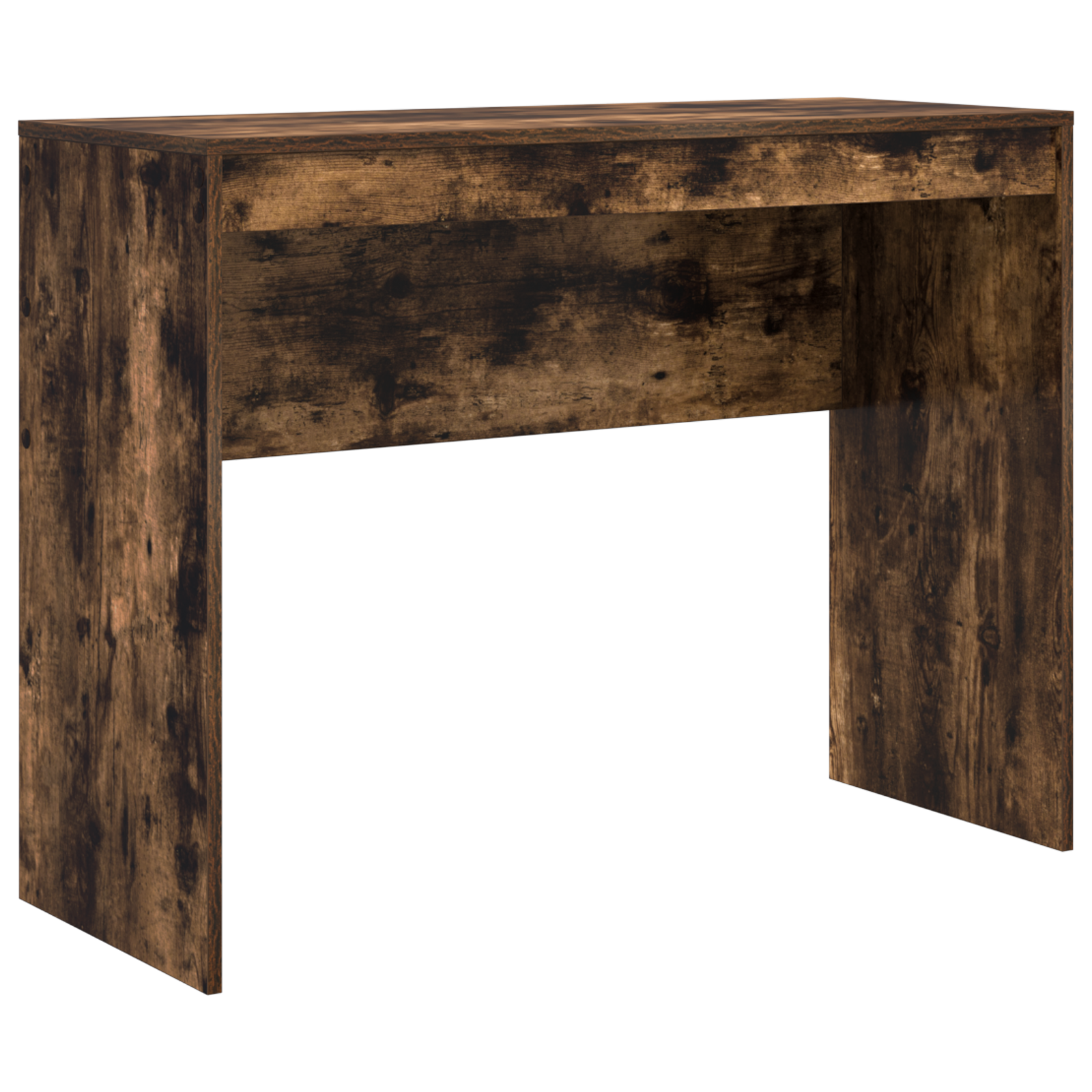 Desk with Storage Smoked Oak Engineered Wood - Image 4