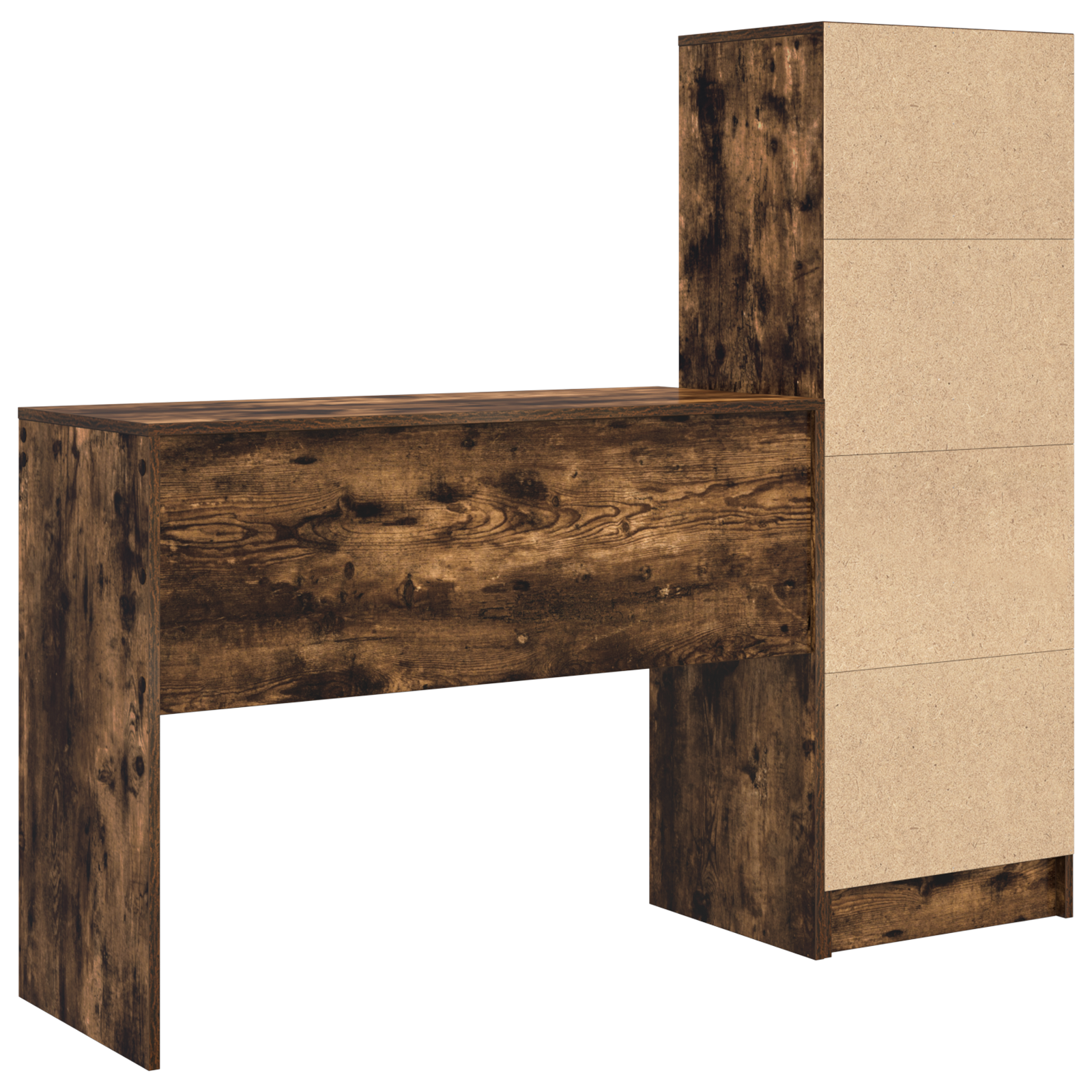 Desk with Storage Smoked Oak Engineered Wood - Image 8