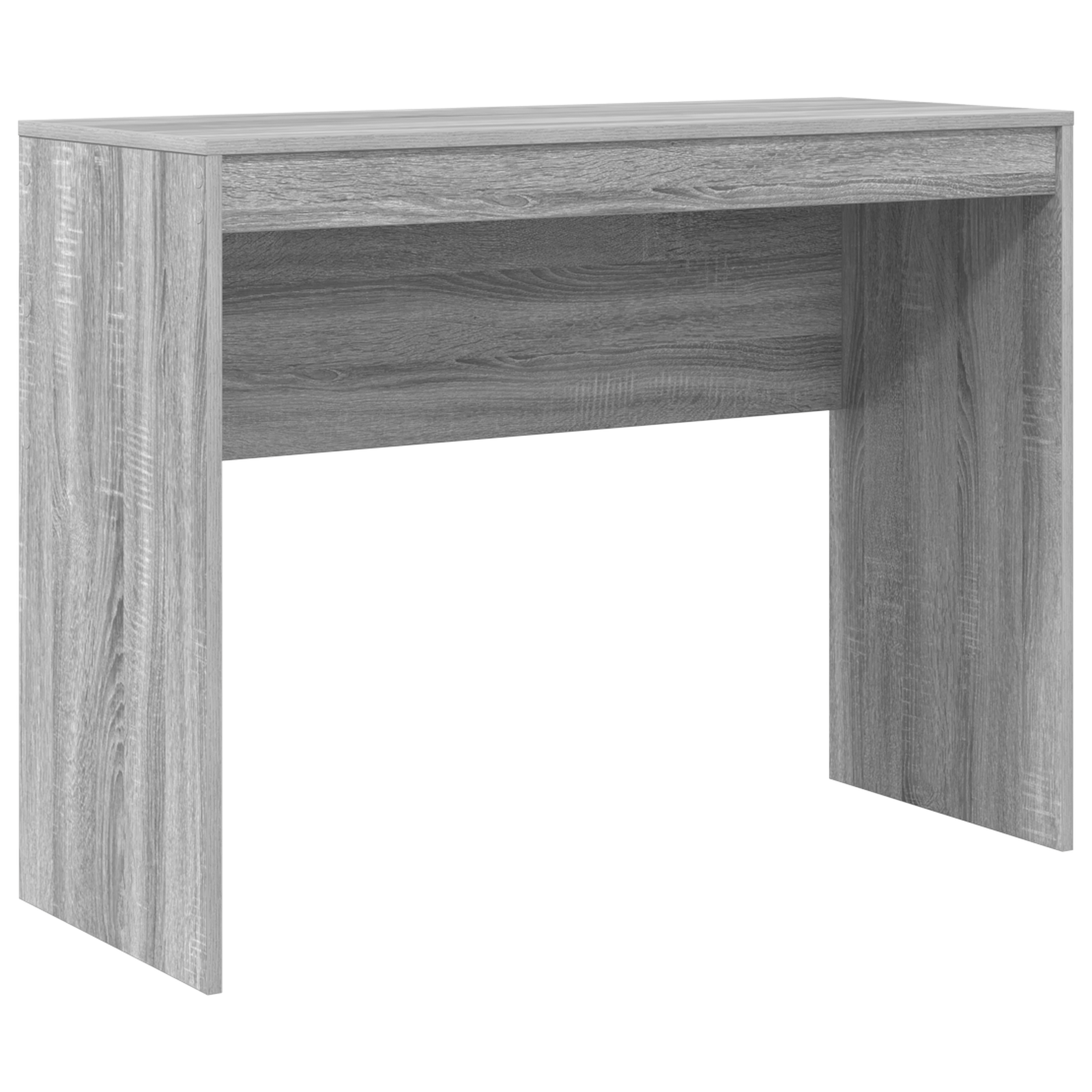 Desk with Storage Grey Sonoma Engineered Wood - Image 4