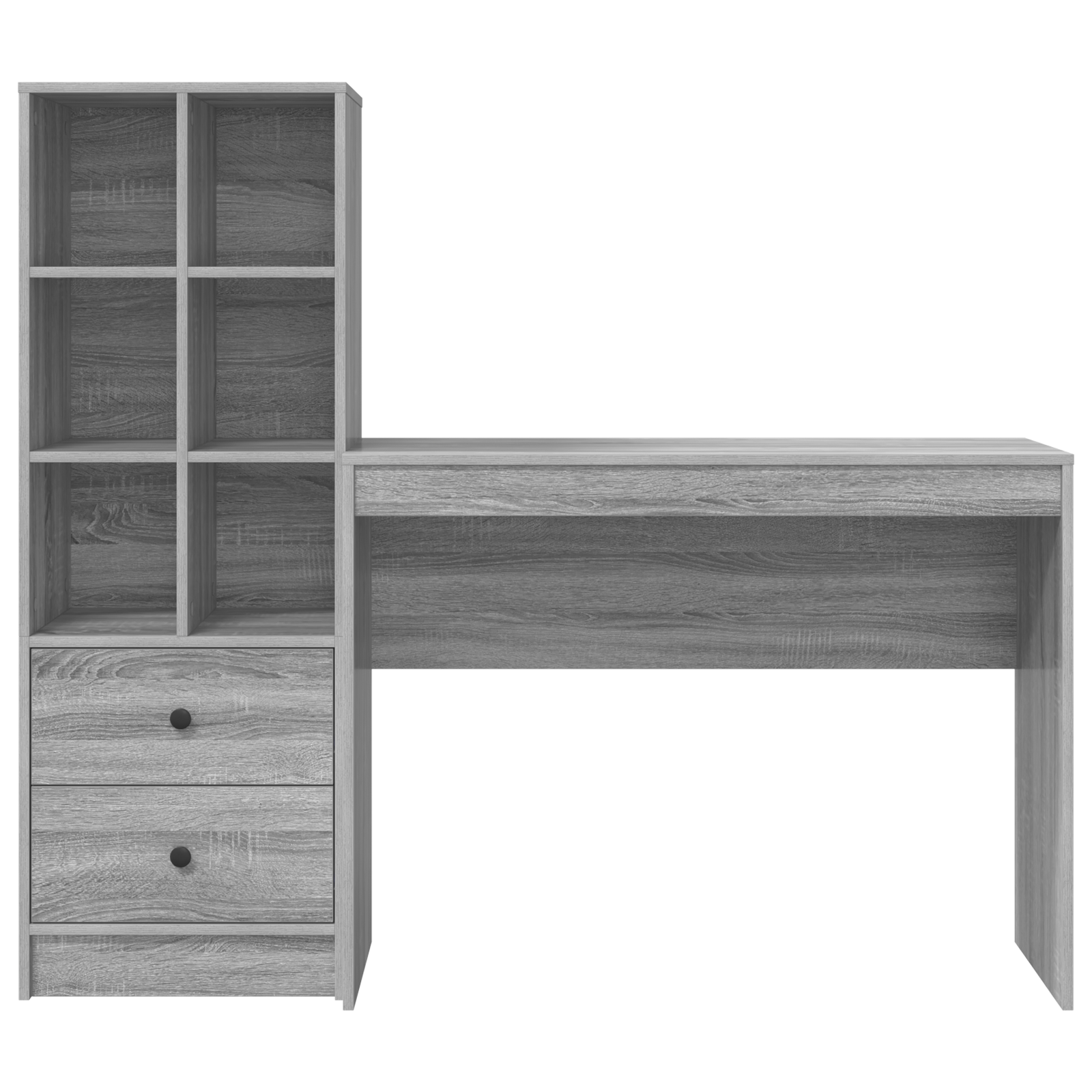 Desk with Storage Grey Sonoma Engineered Wood - Image 7