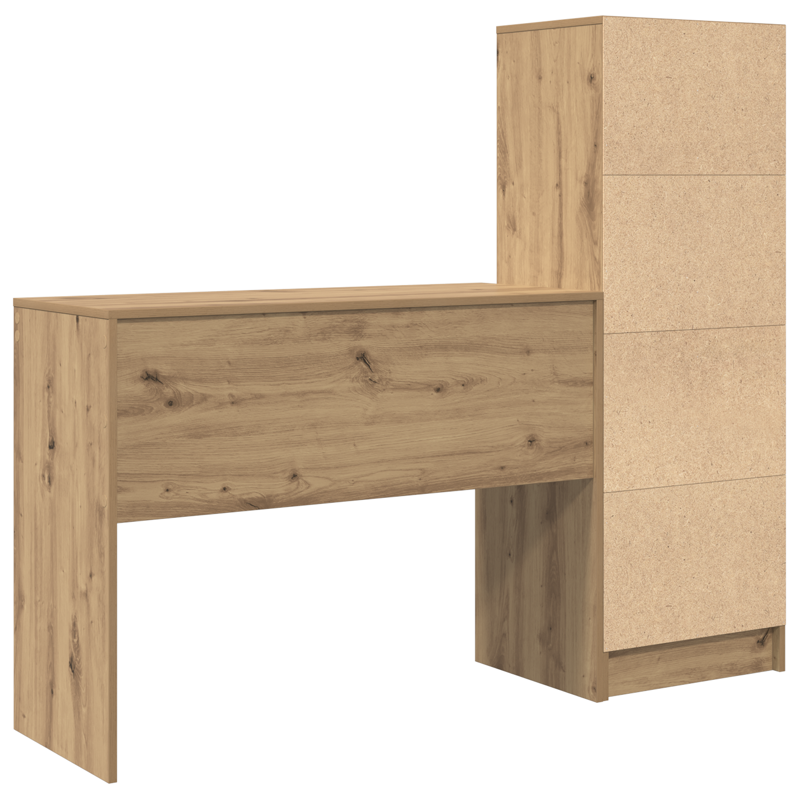 Desk with Storage Artisan Oak Engineered Wood - Image 8
