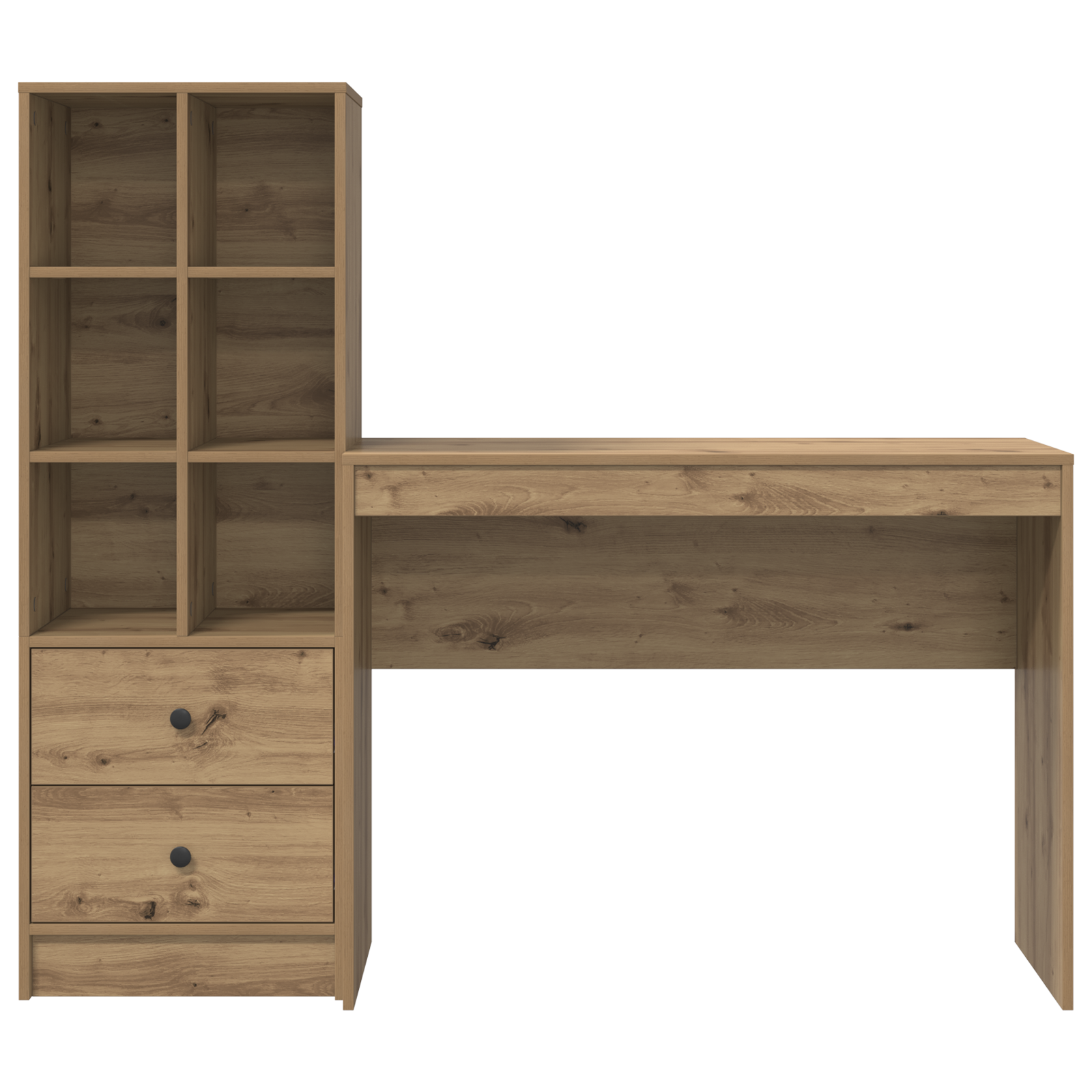 Desk with Storage Artisan Oak Engineered Wood - Image 7