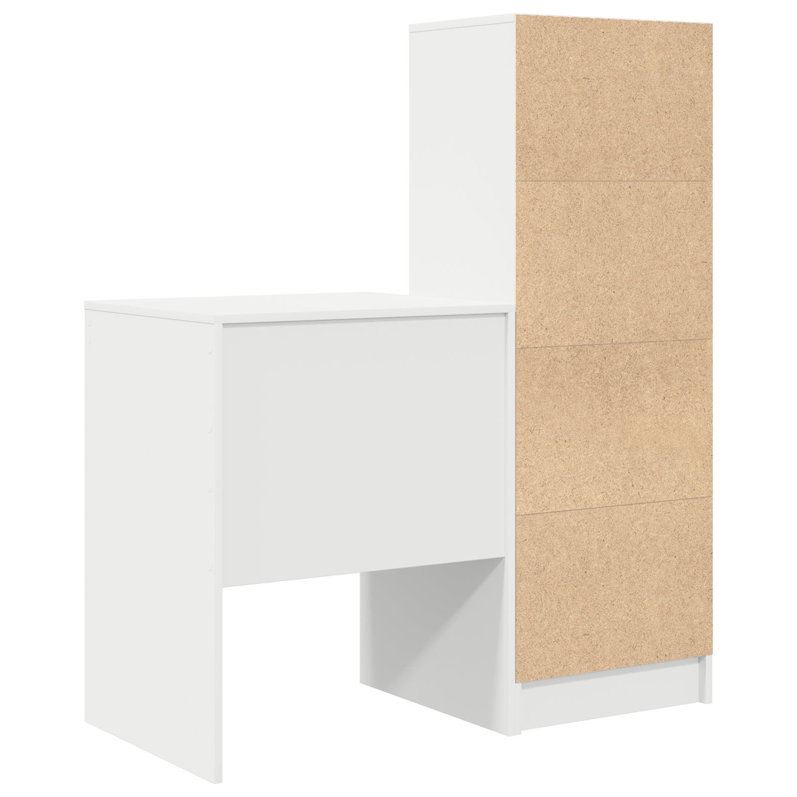 Desk with Storage White Engineered Wood - Image 8