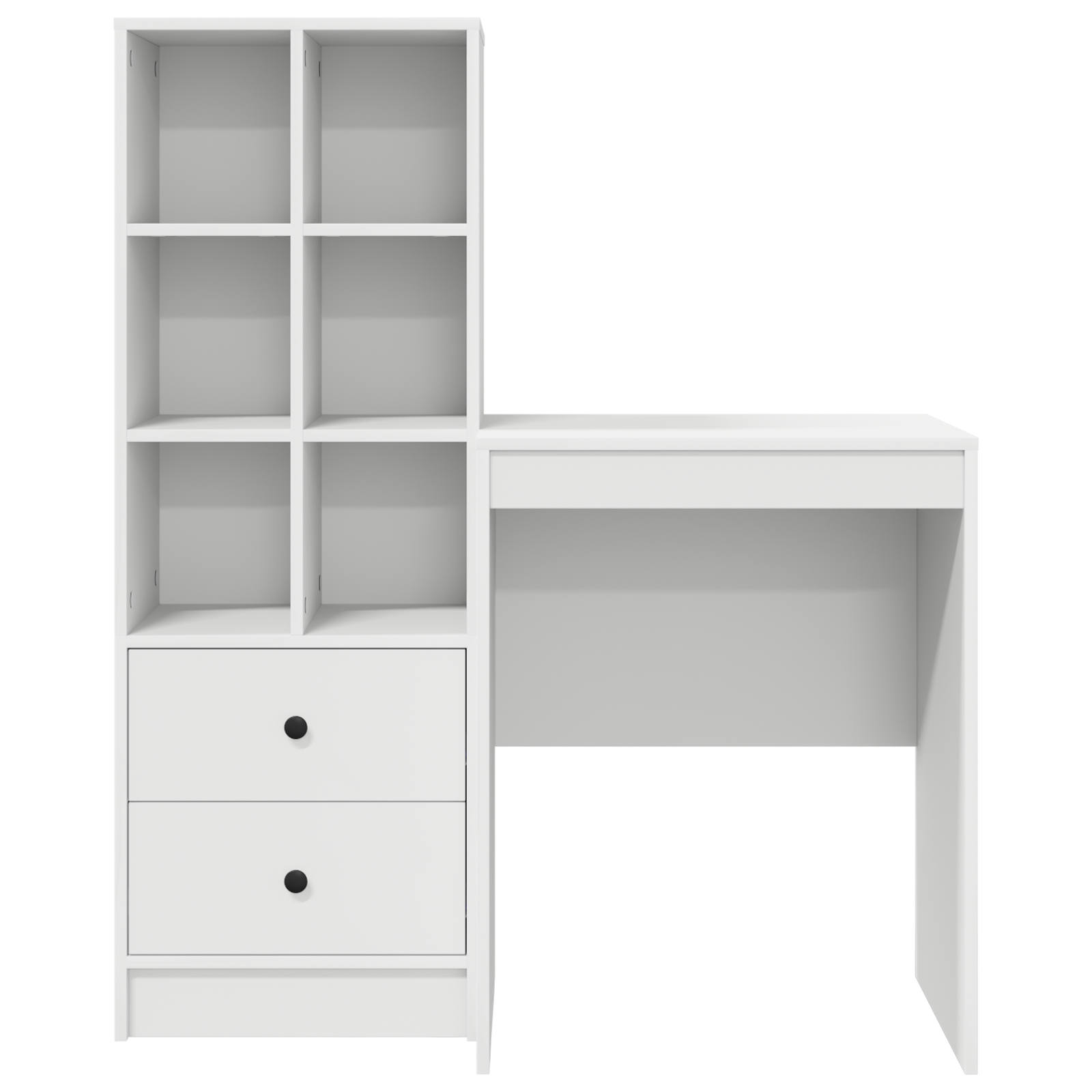 Desk with Storage White Engineered Wood - Image 7