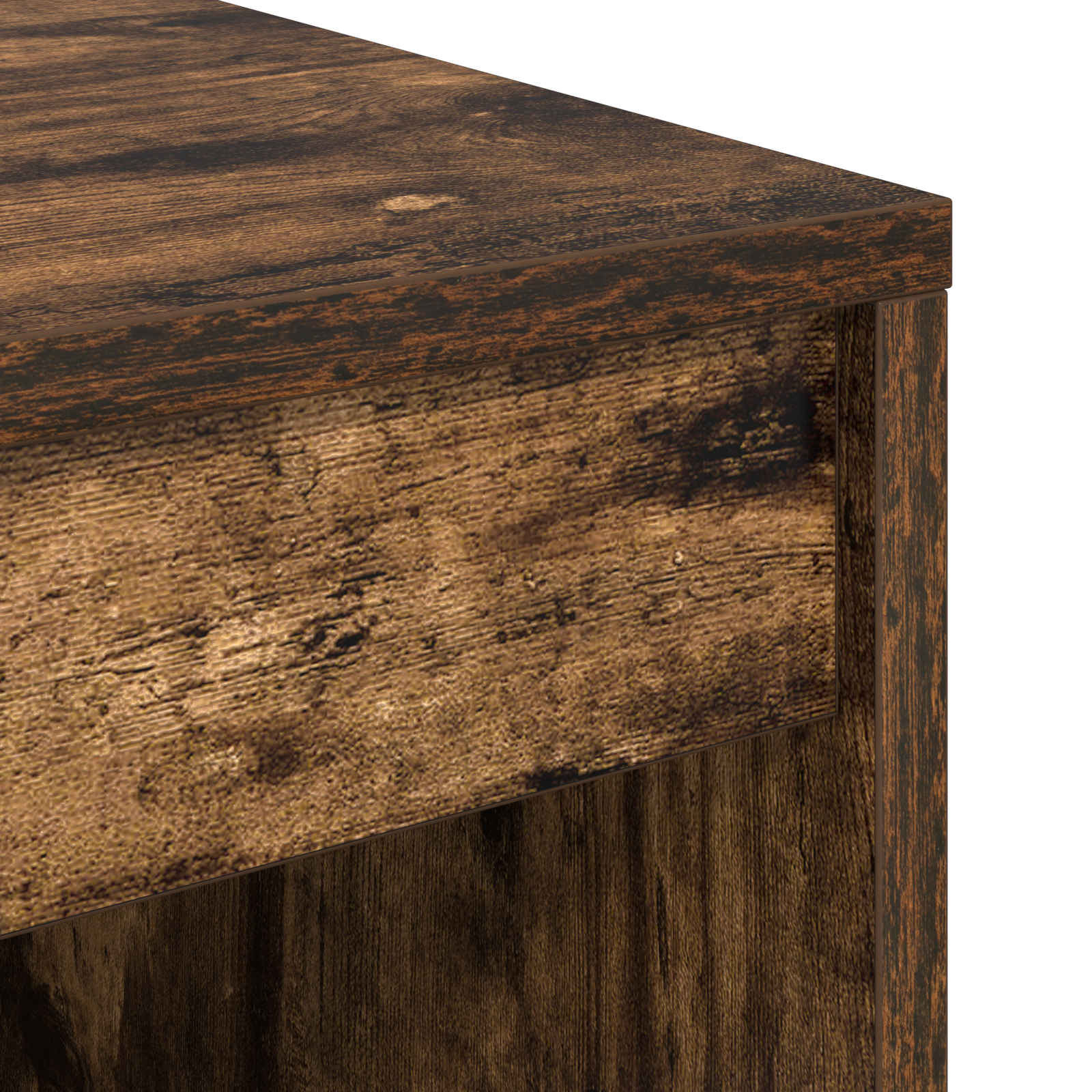 Desk with Storage Smoked Oak Engineered Wood - Image 11