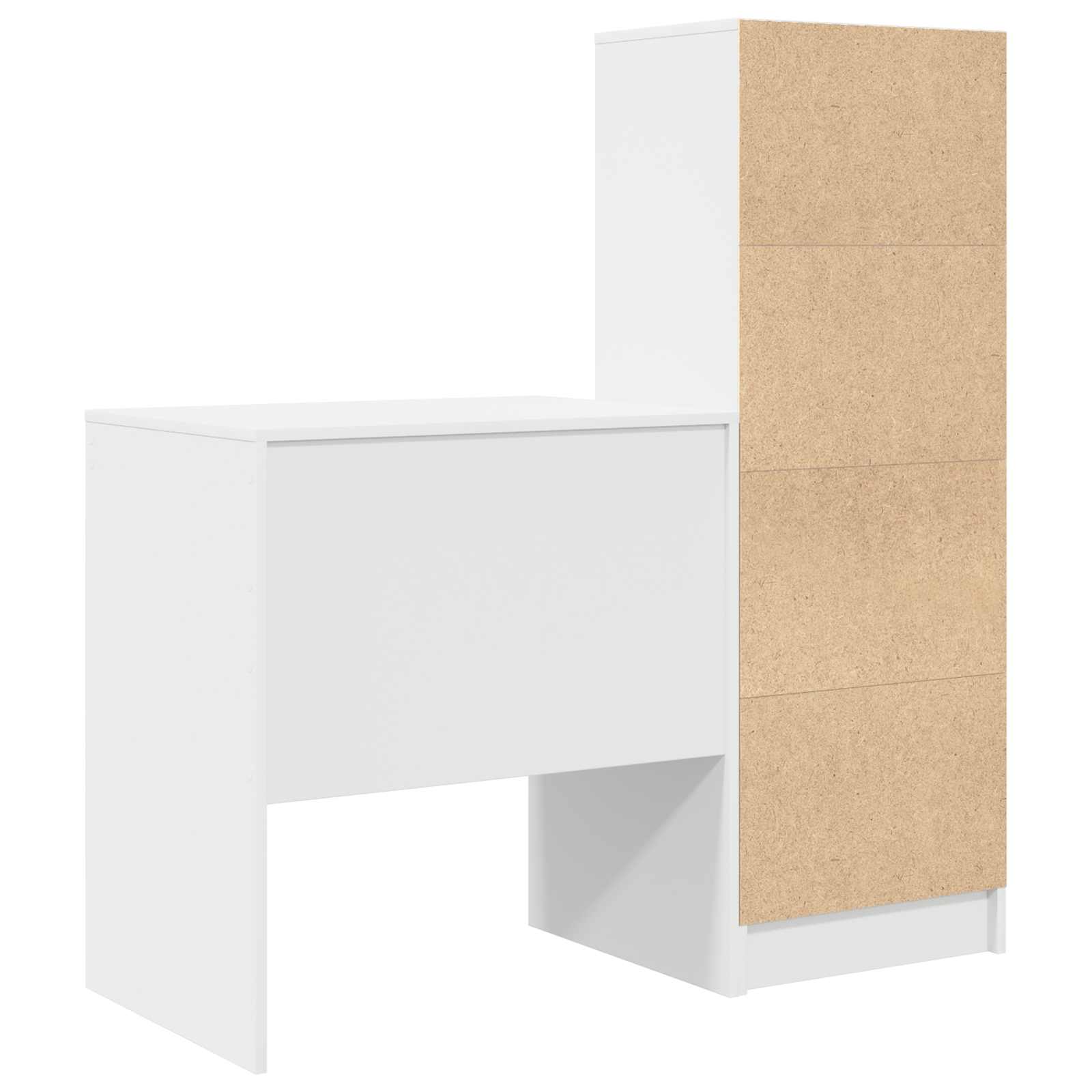 Desk with Storage White Engineered Wood - Image 8