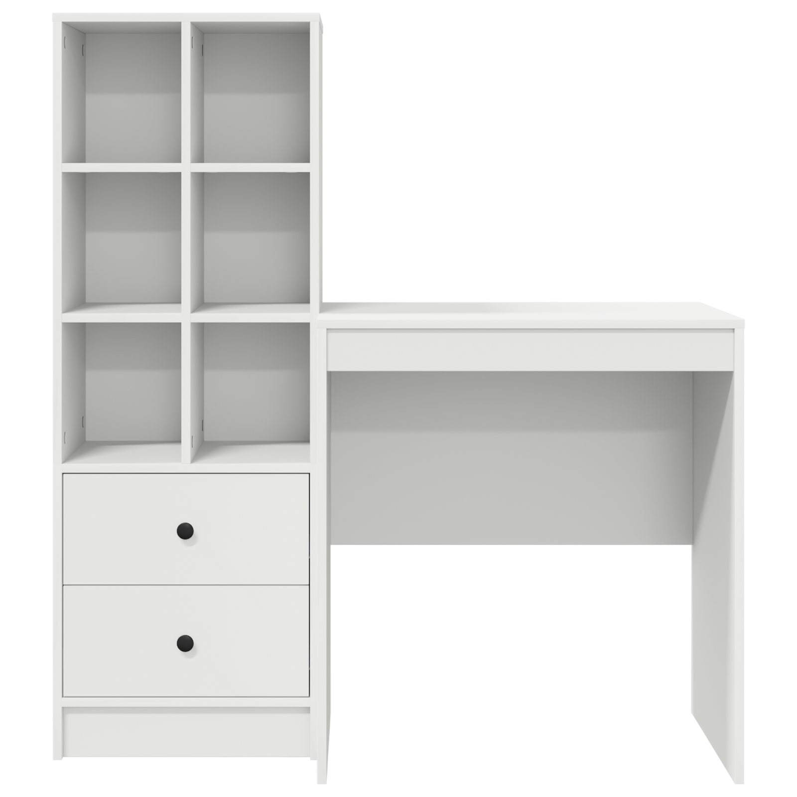 Desk with Storage White Engineered Wood - Image 7