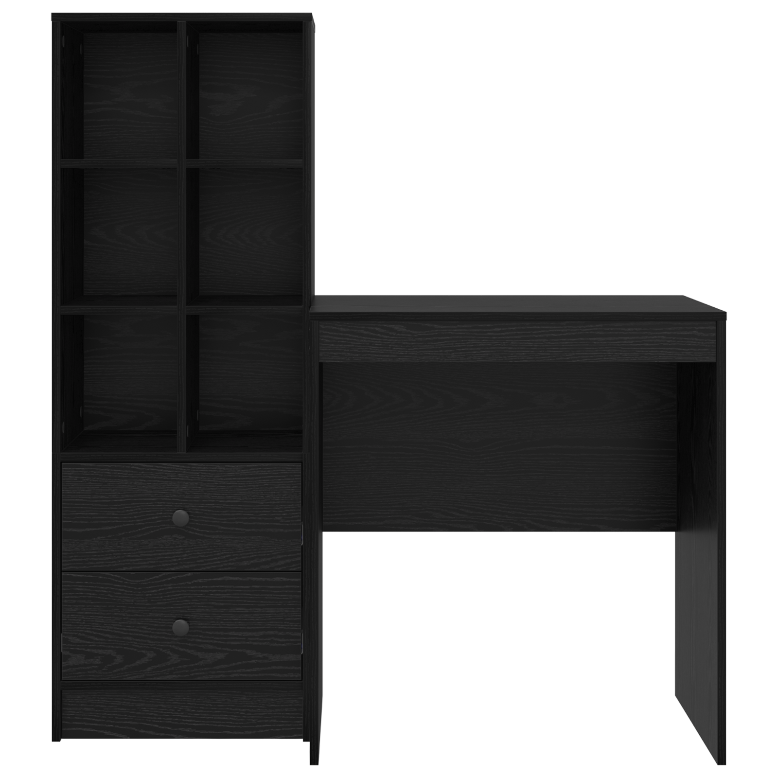 Desk with Storage Black Oak Engineered Wood - Image 7