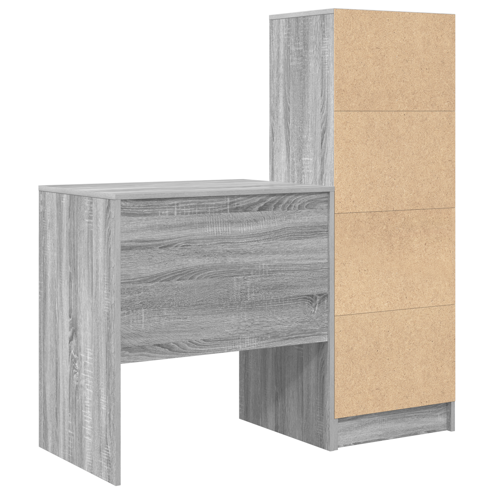 Desk with Storage Grey Sonoma Engineered Wood - Image 8