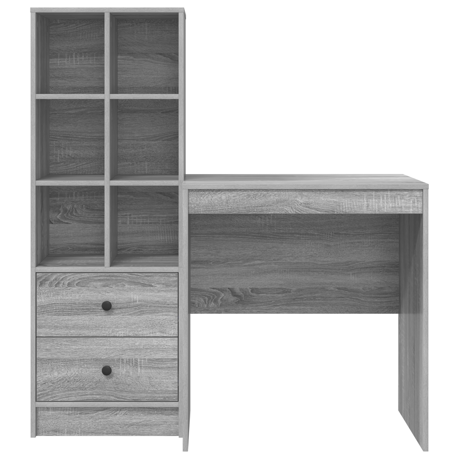 Desk with Storage Grey Sonoma Engineered Wood - Image 7