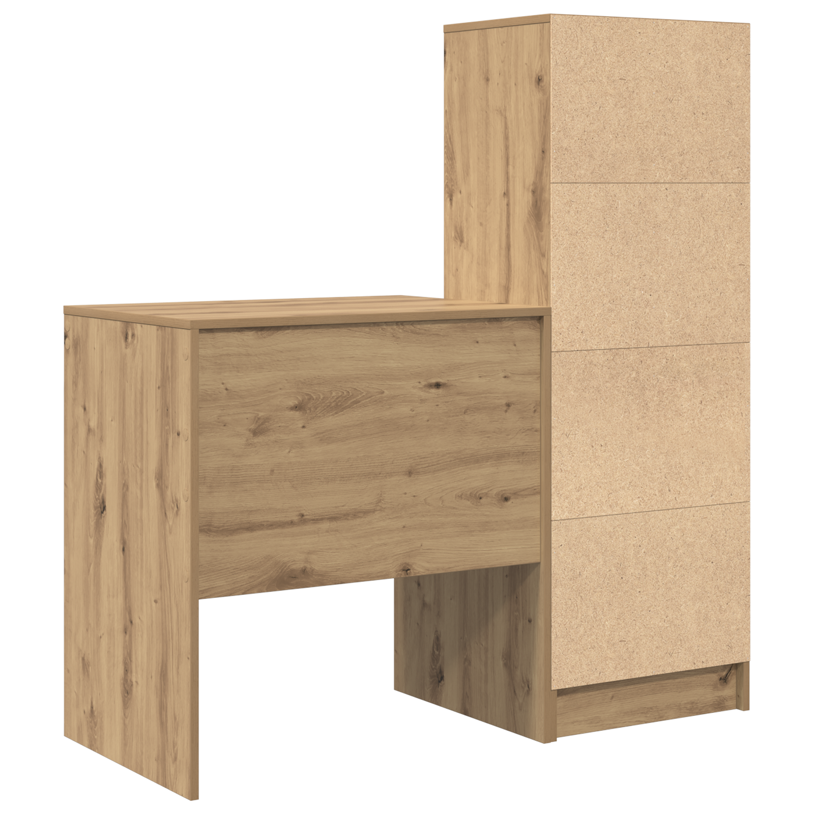 Desk with Storage Artisan Oak Engineered Wood - Image 8