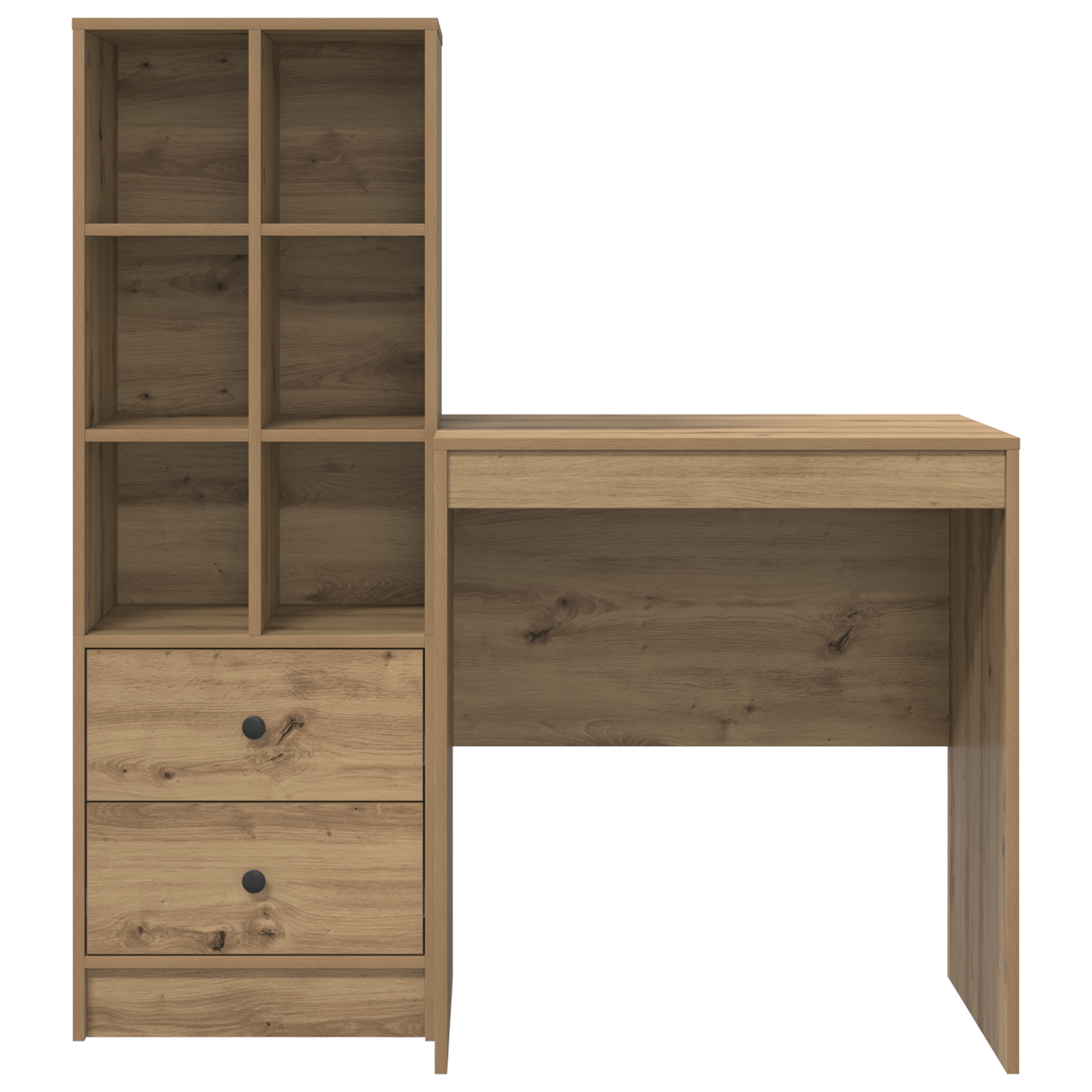 Desk with Storage Artisan Oak Engineered Wood - Image 7