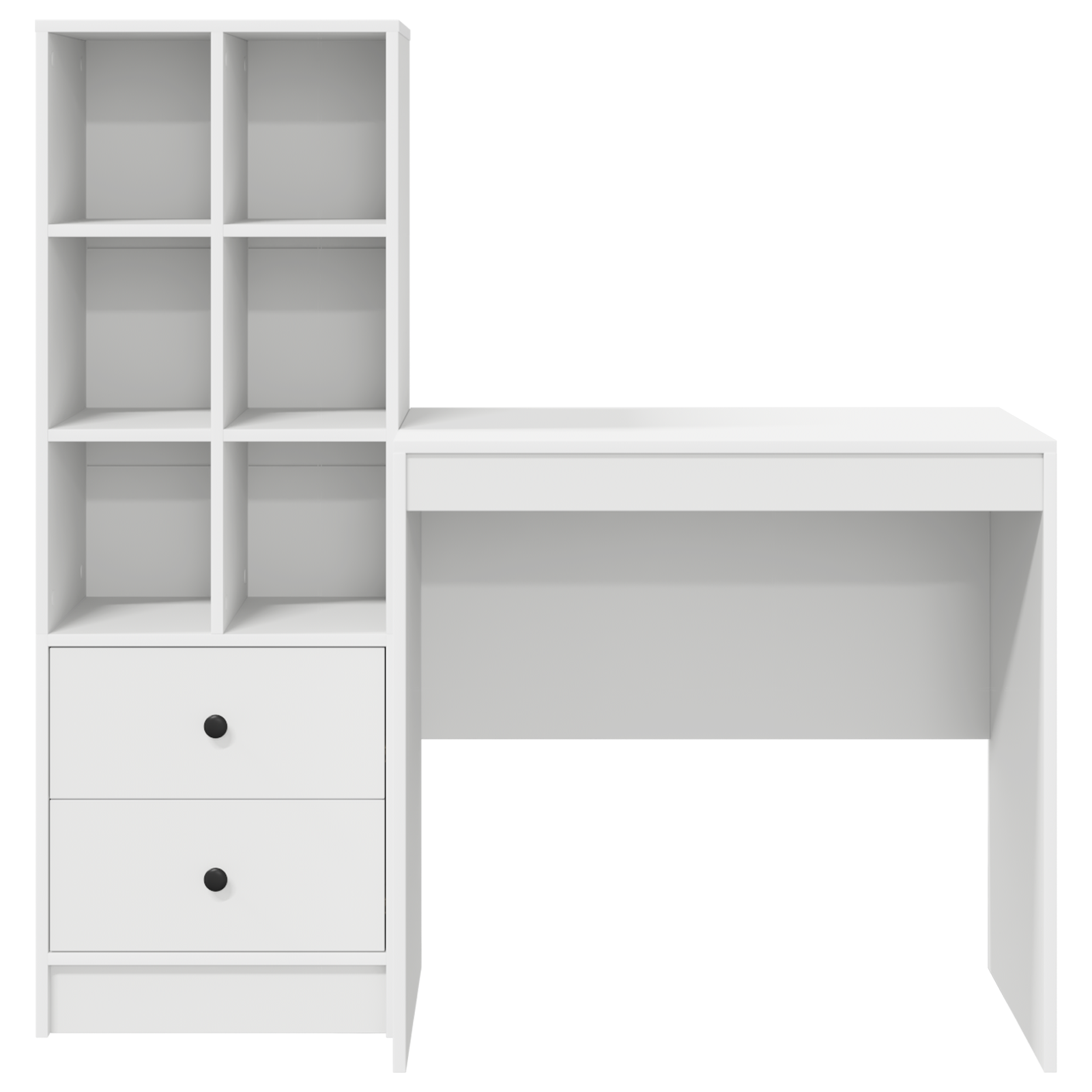 Desk with Storage White Engineered Wood - Image 7