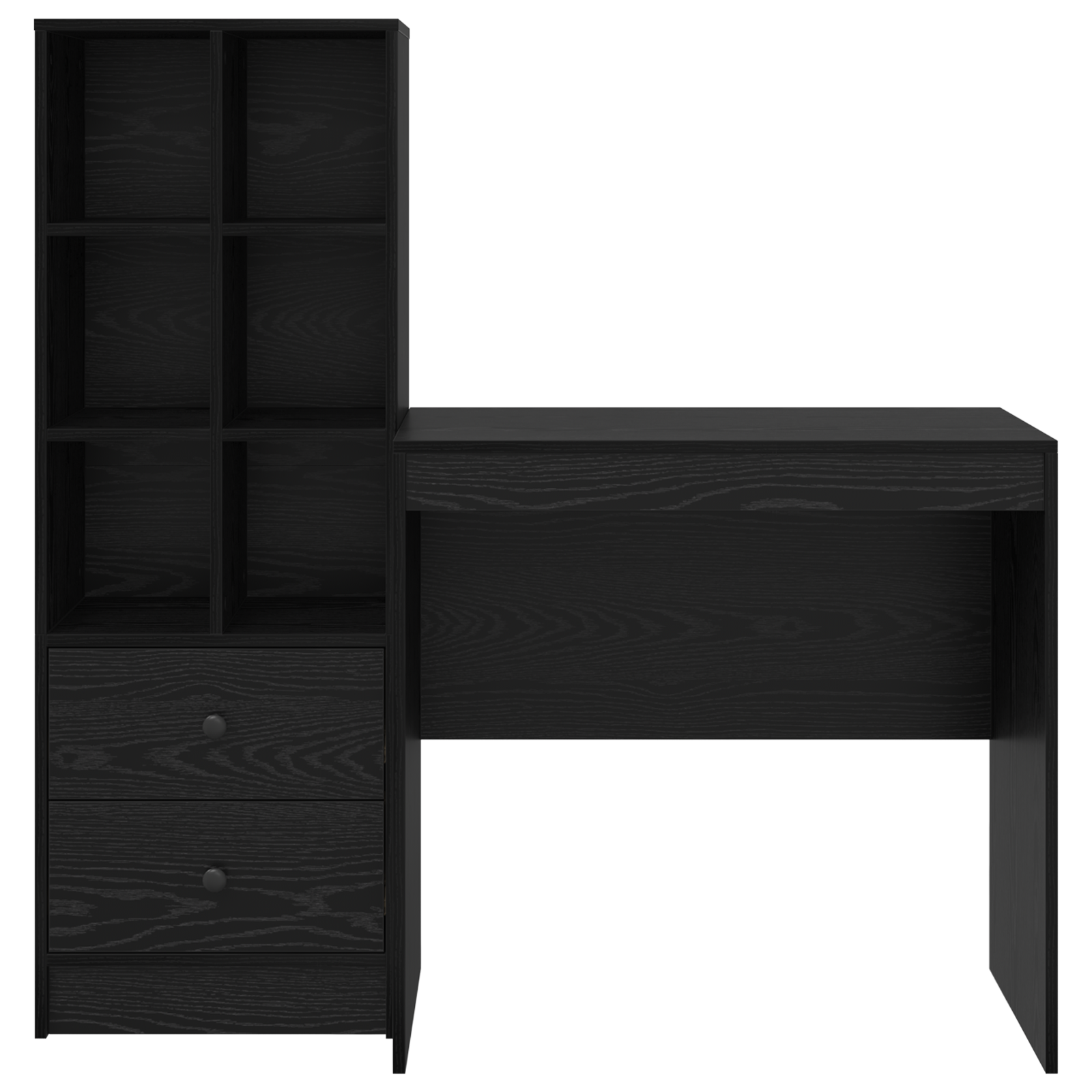 Desk with Storage Black Oak Engineered Wood - Image 7