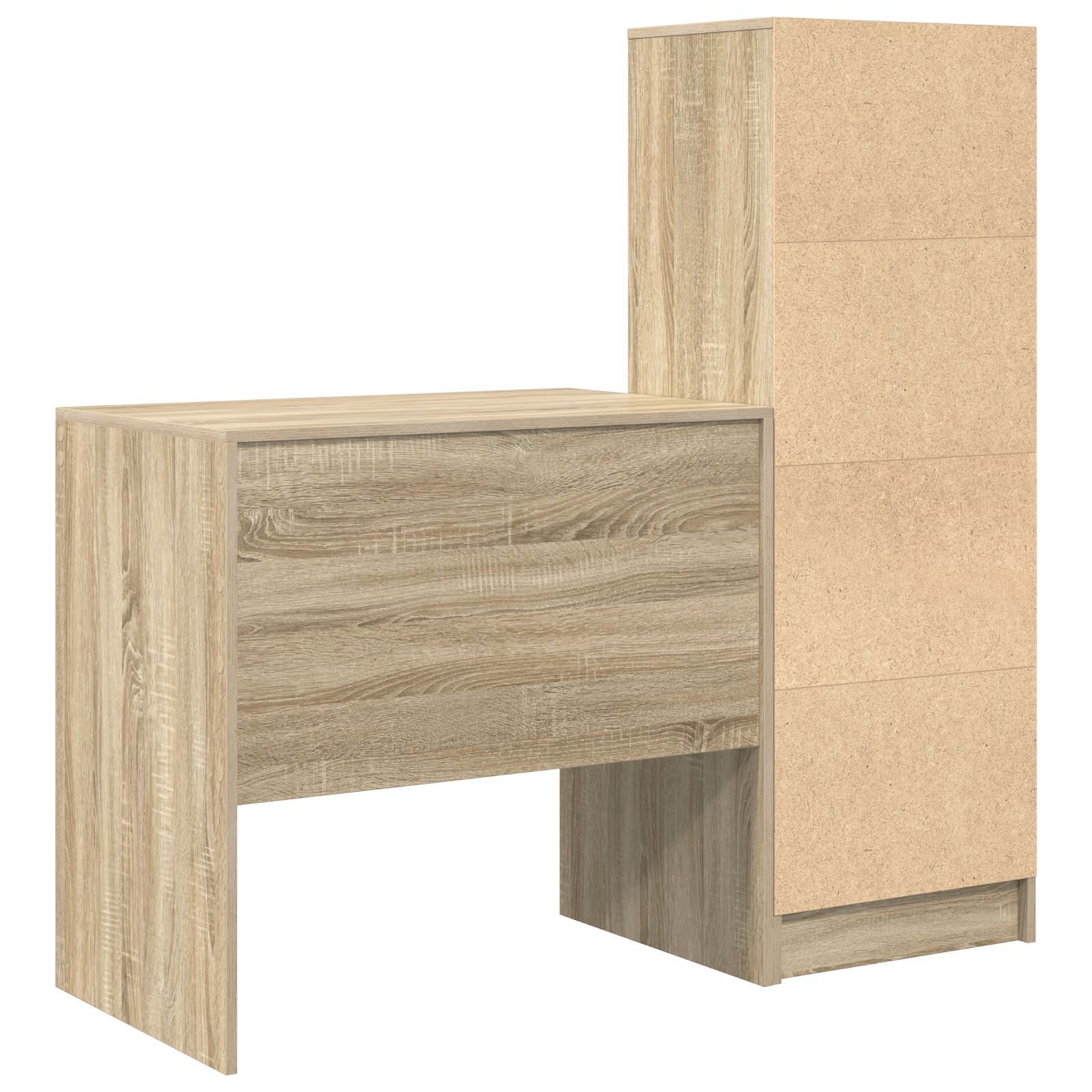 Desk with Storage Sonoma Oak Engineered Wood - Image 8