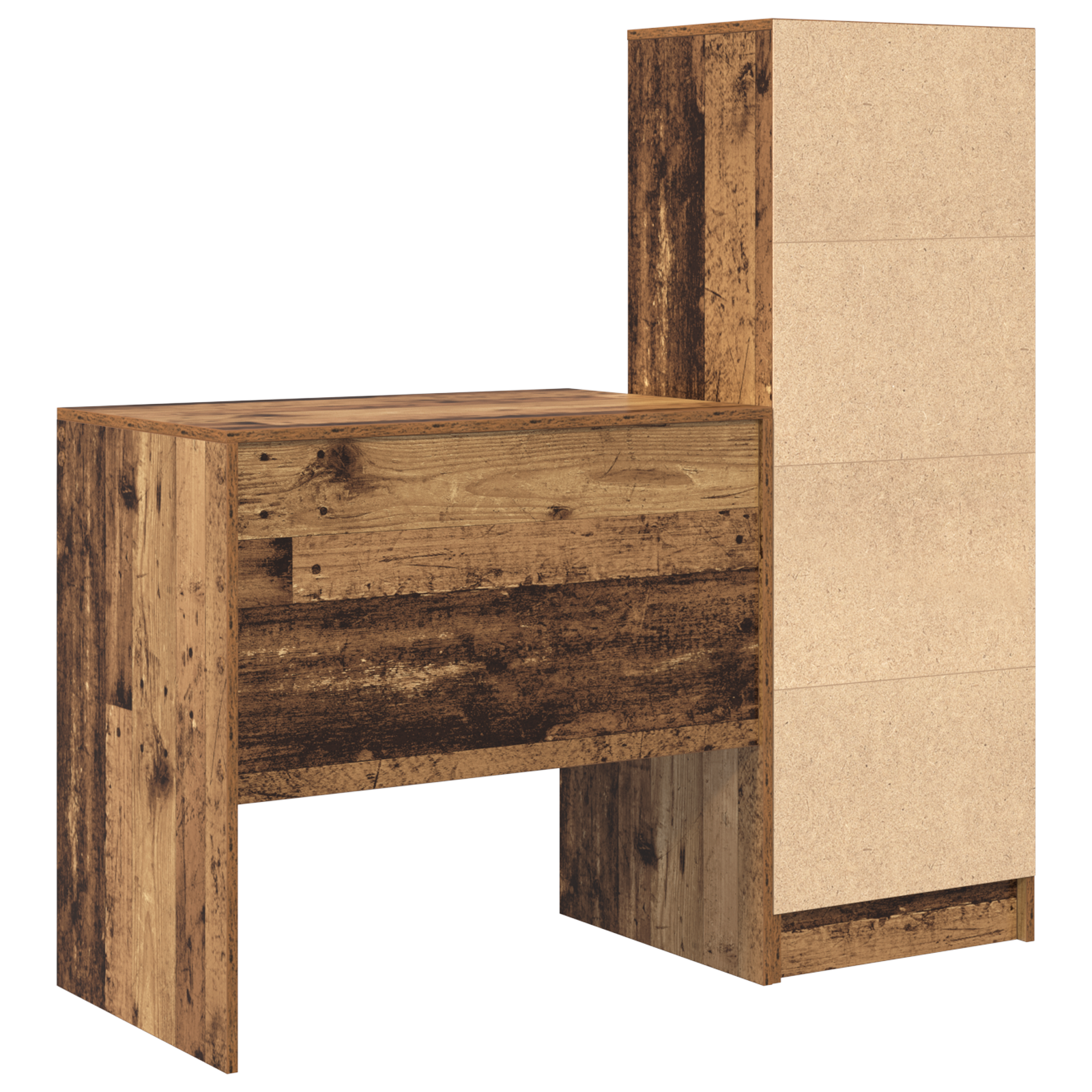 Desk with Storage Old Wood Engineered Wood - Image 8