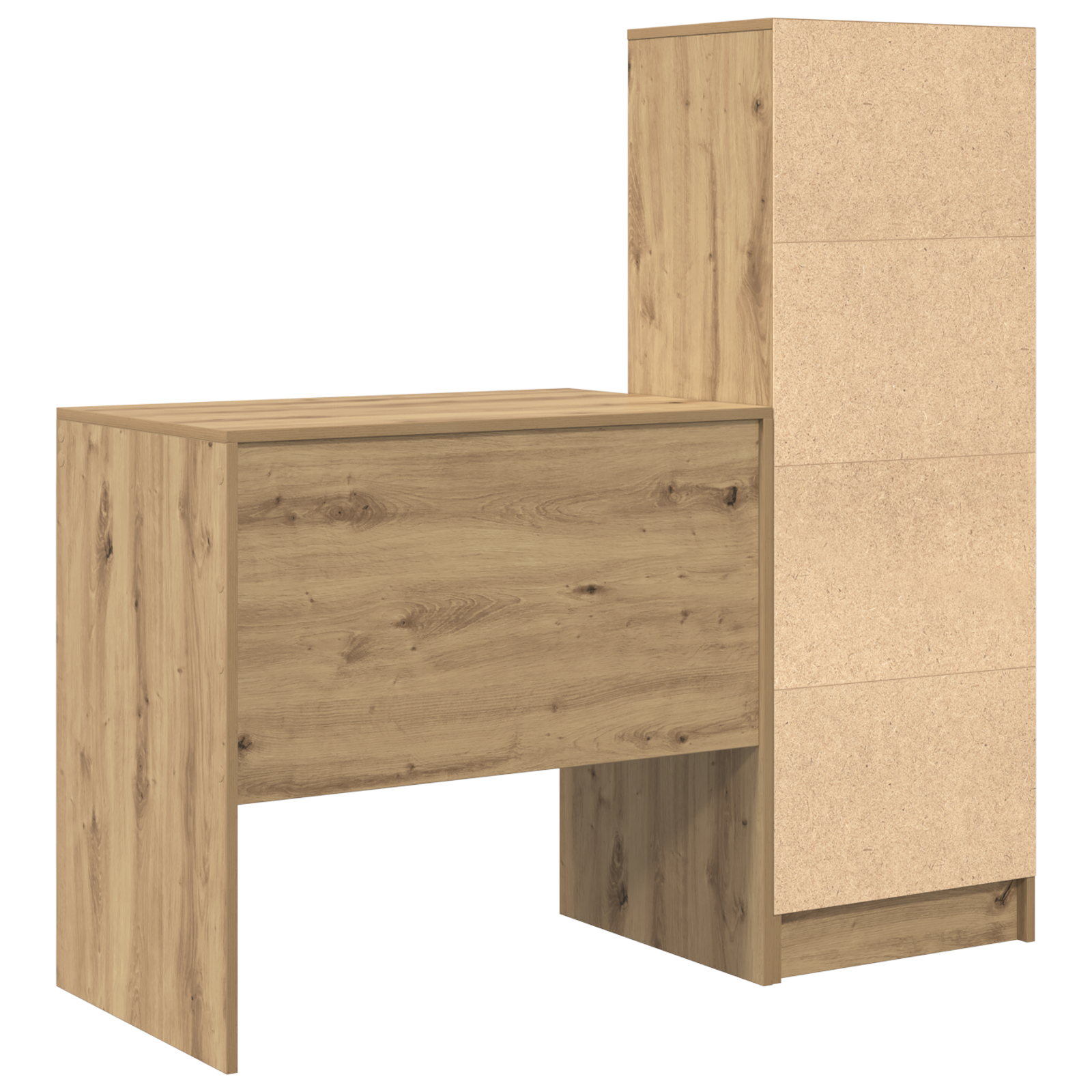 Desk with Storage Artisan Oak Engineered Wood - Image 8