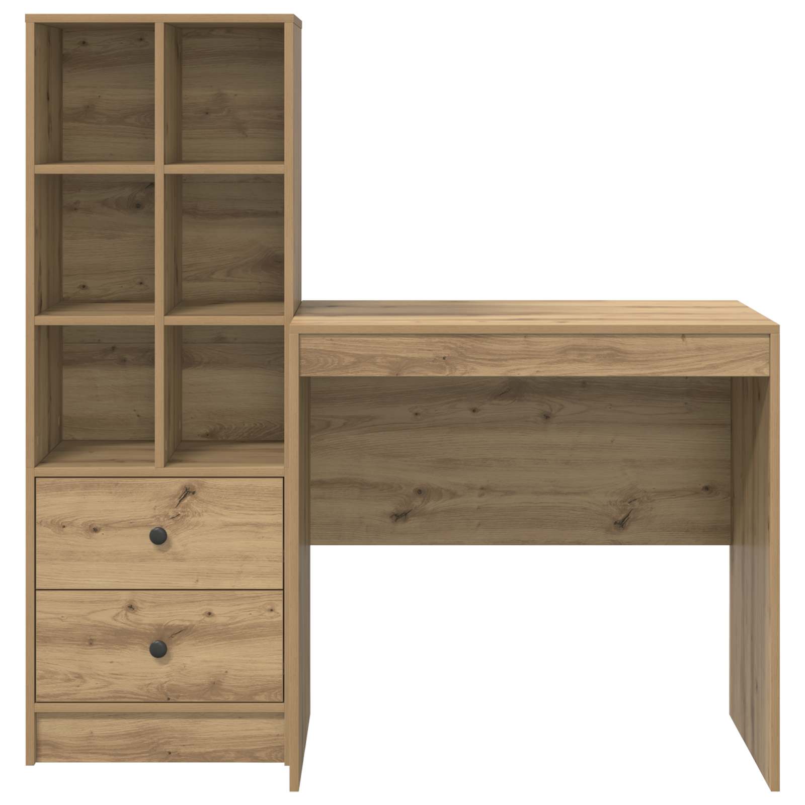 Desk with Storage Artisan Oak Engineered Wood - Image 7