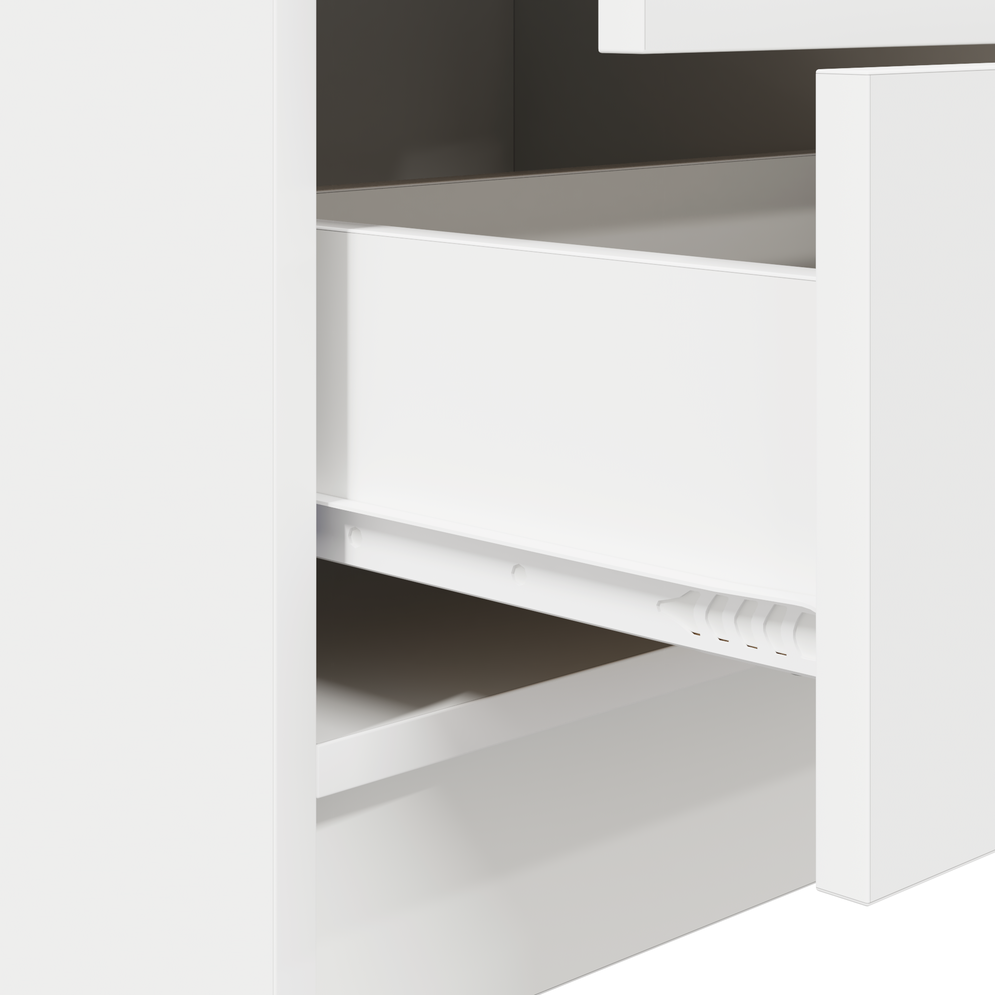 Desk with Storage White Engineered Wood - Image 10