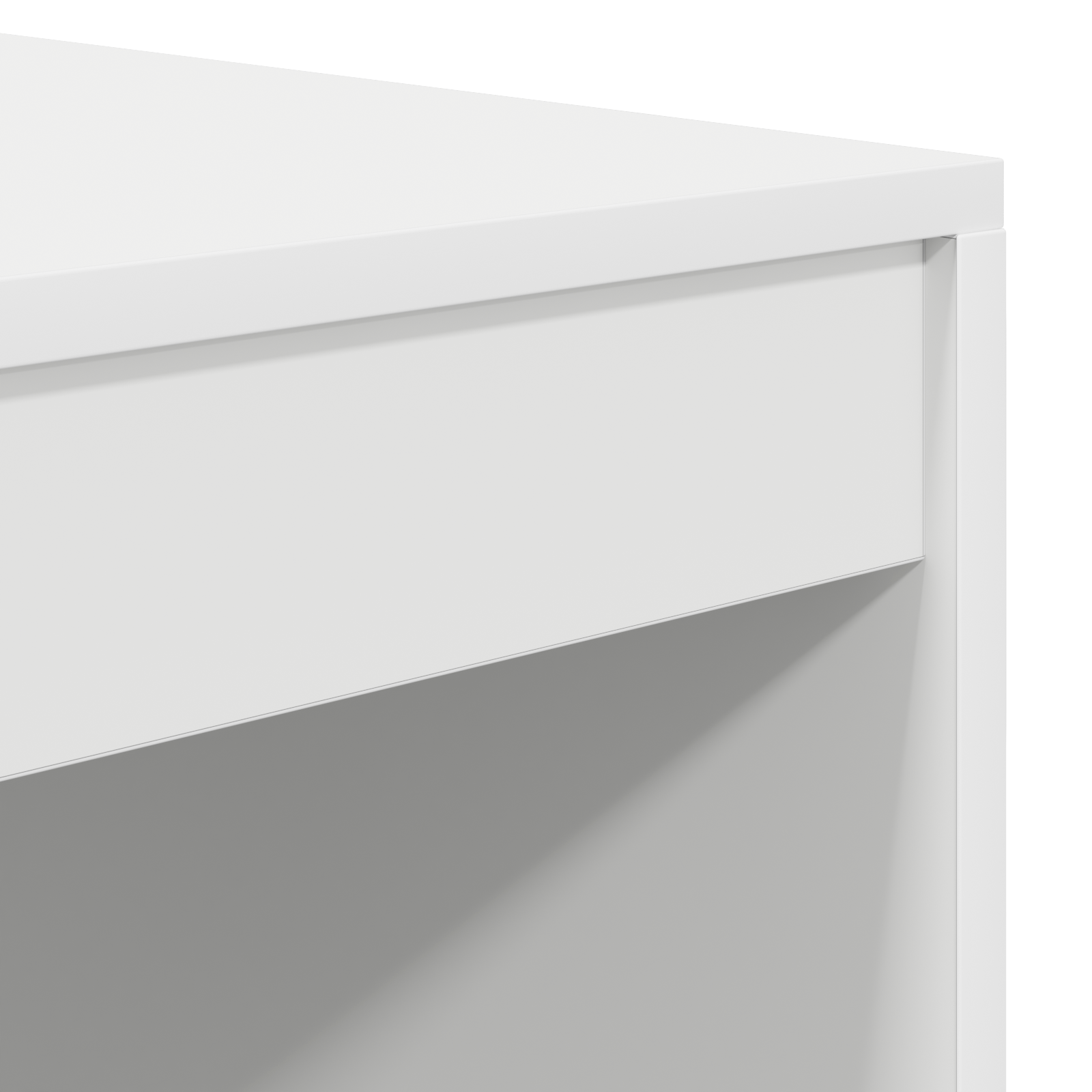 Desk with Storage White Engineered Wood - Image 11
