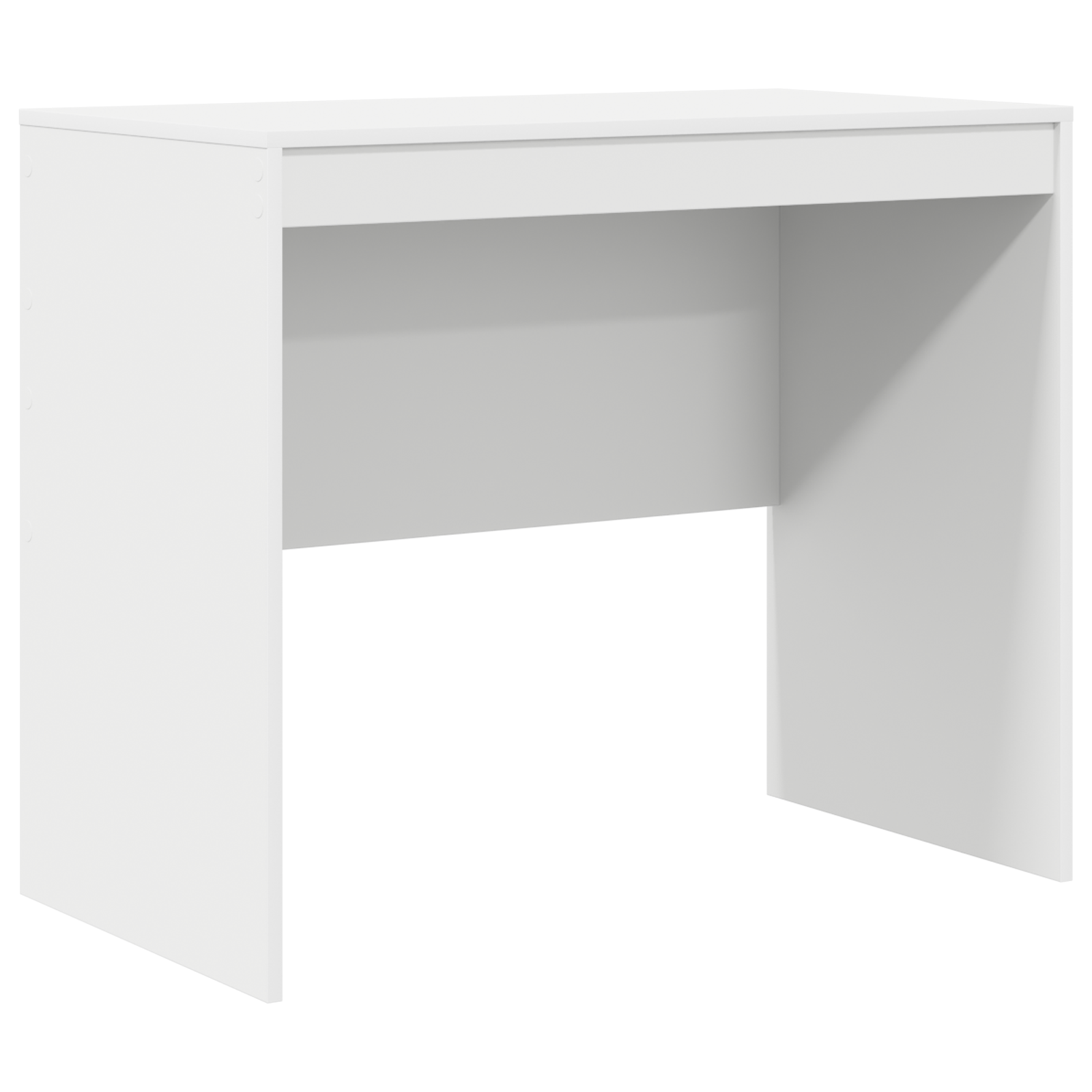 Desk with Storage White Engineered Wood - Image 4
