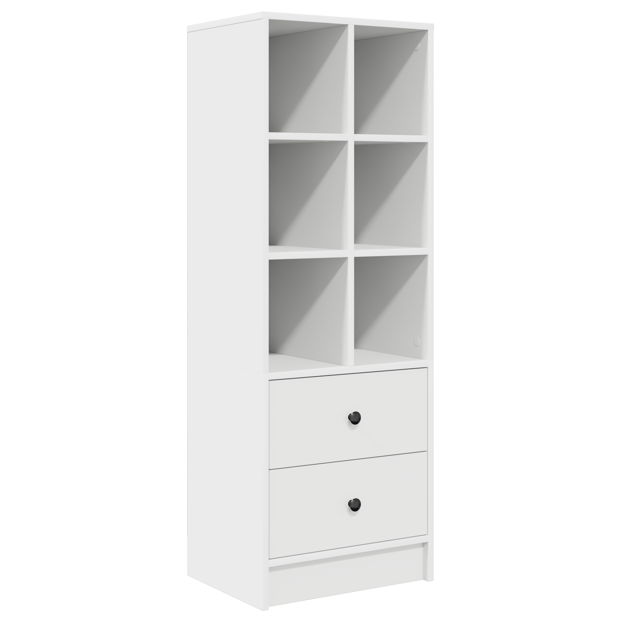 Desk with Storage White Engineered Wood - Image 5
