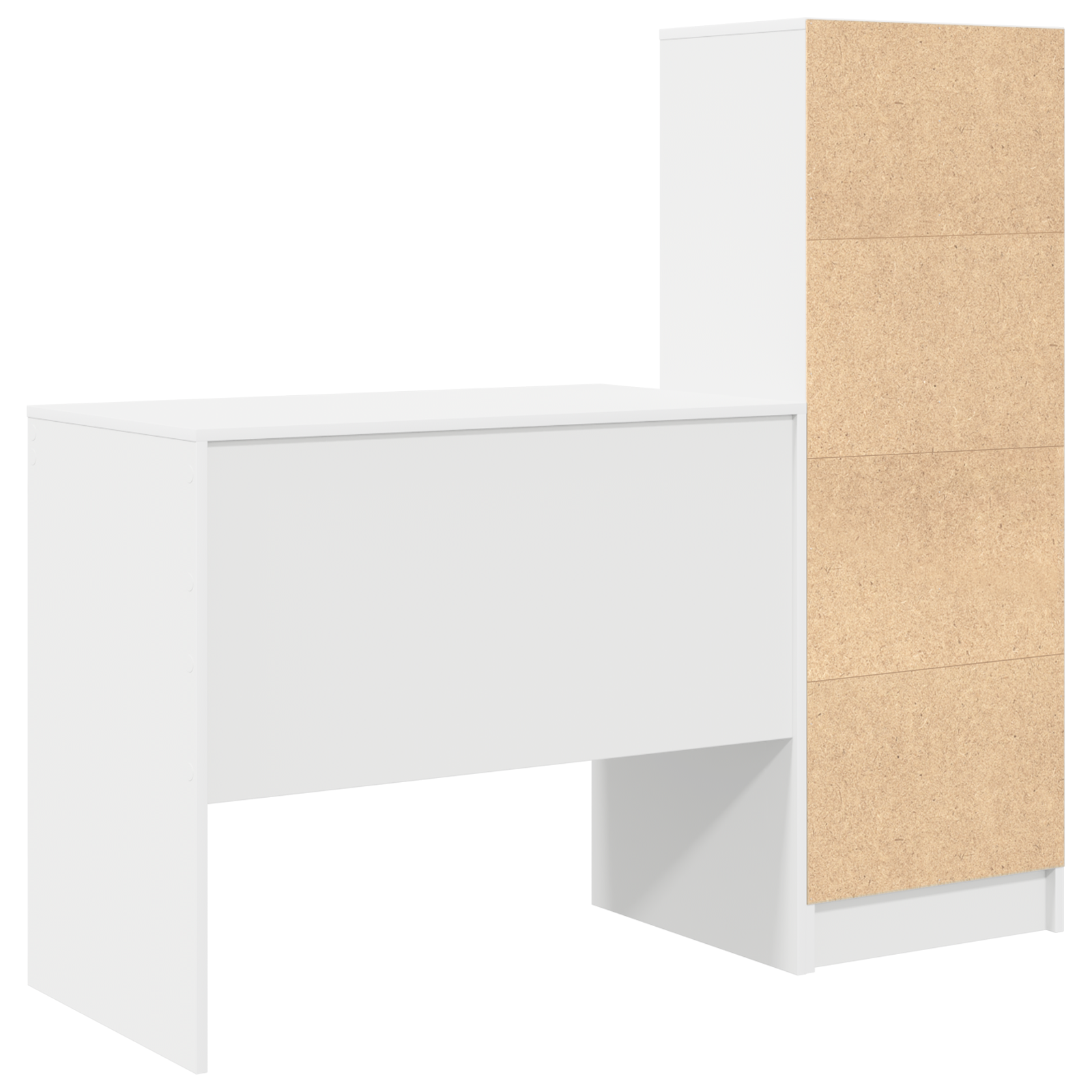Desk with Storage White Engineered Wood - Image 8
