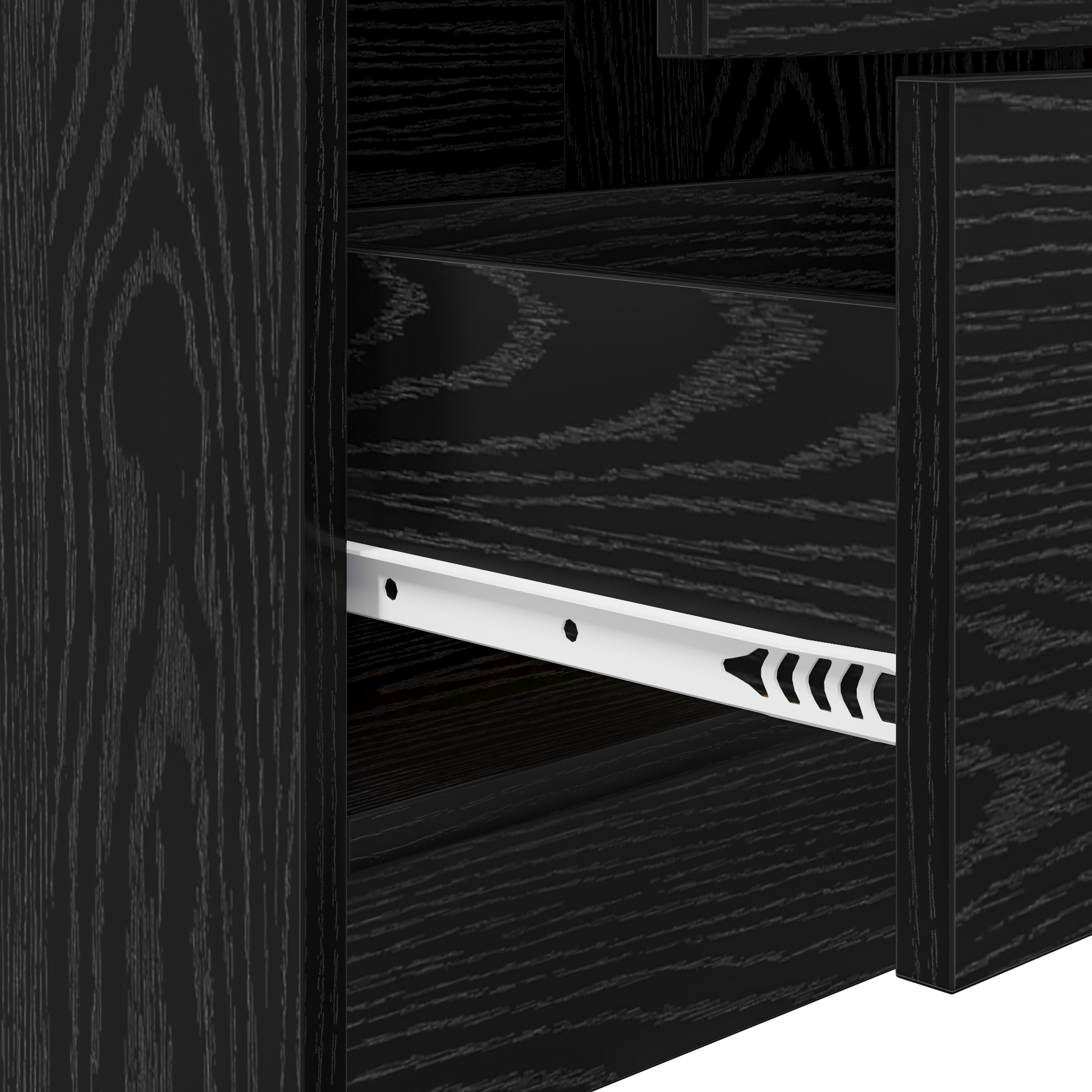 Desk with Storage Black Oak Engineered Wood - Image 10