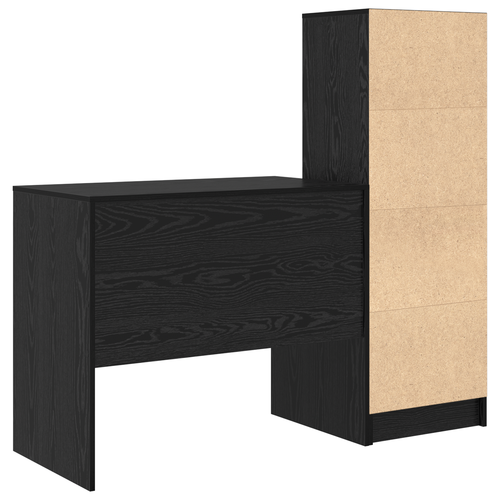 Desk with Storage Black Oak Engineered Wood - Image 8