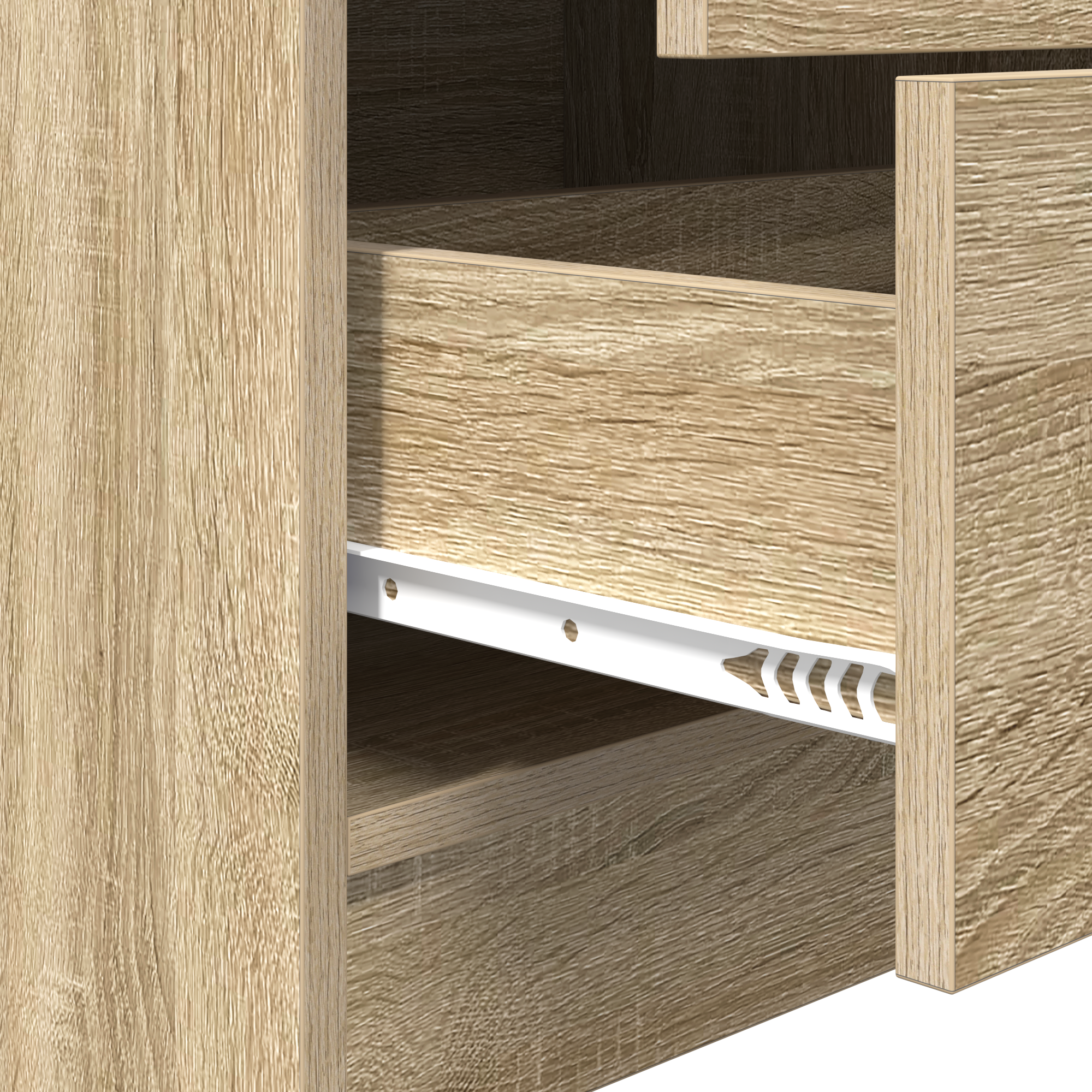Desk with Storage Sonoma Oak Engineered Wood - Image 10