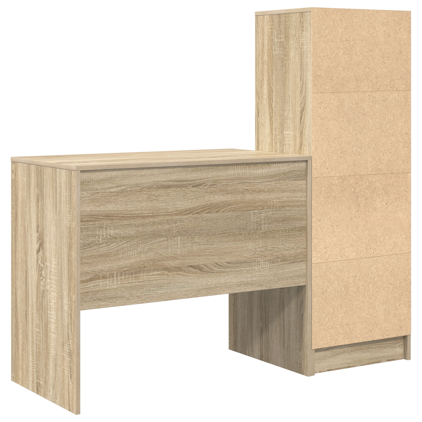 Desk with Storage Sonoma Oak Engineered Wood - Image 8