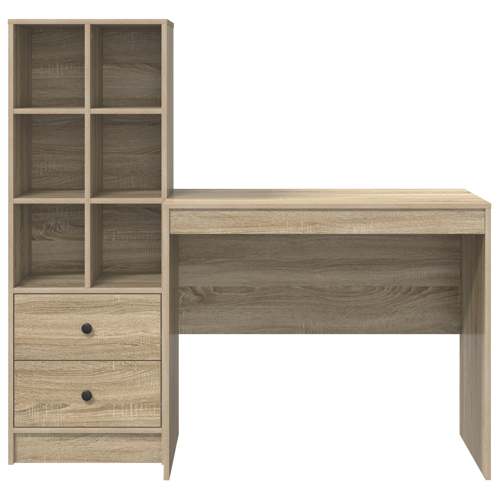 Desk with Storage Sonoma Oak Engineered Wood - Image 7