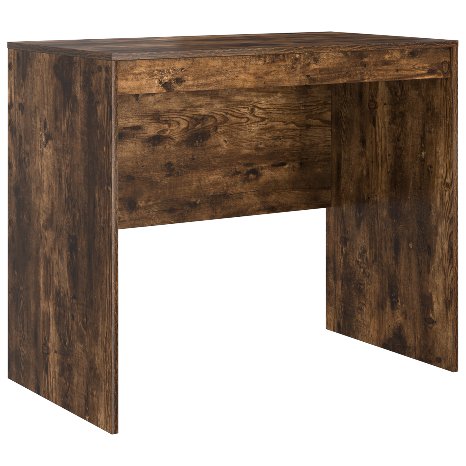 Desk with Storage Smoked Oak Engineered Wood - Image 4