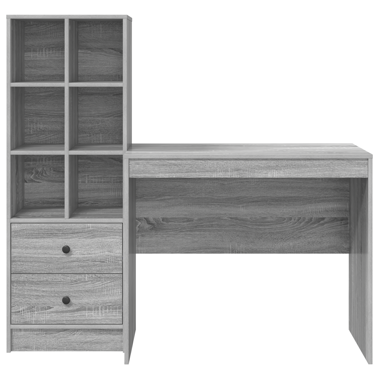 Desk with Storage Grey Sonoma Engineered Wood - Image 7