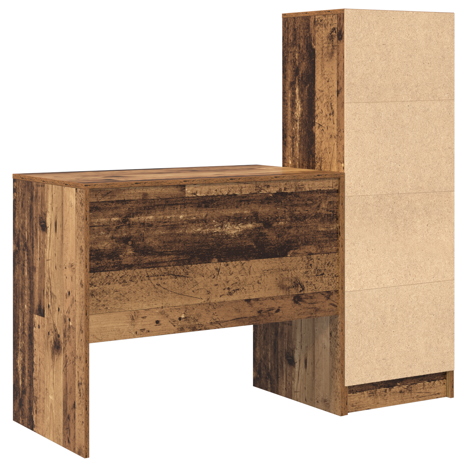 Desk with Storage Old Wood Engineered Wood - Image 8