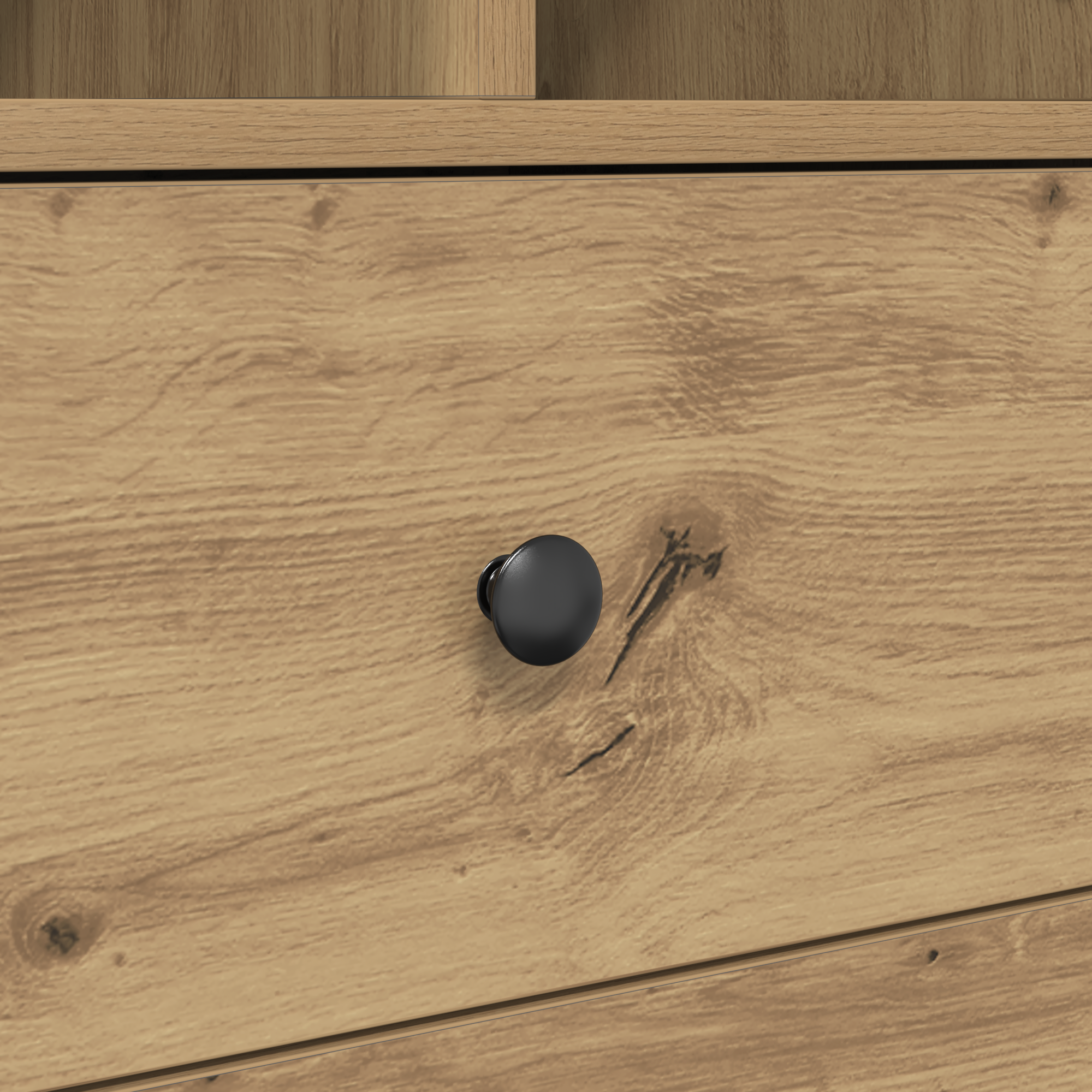 Desk with Storage Artisan Oak Engineered Wood - Image 9