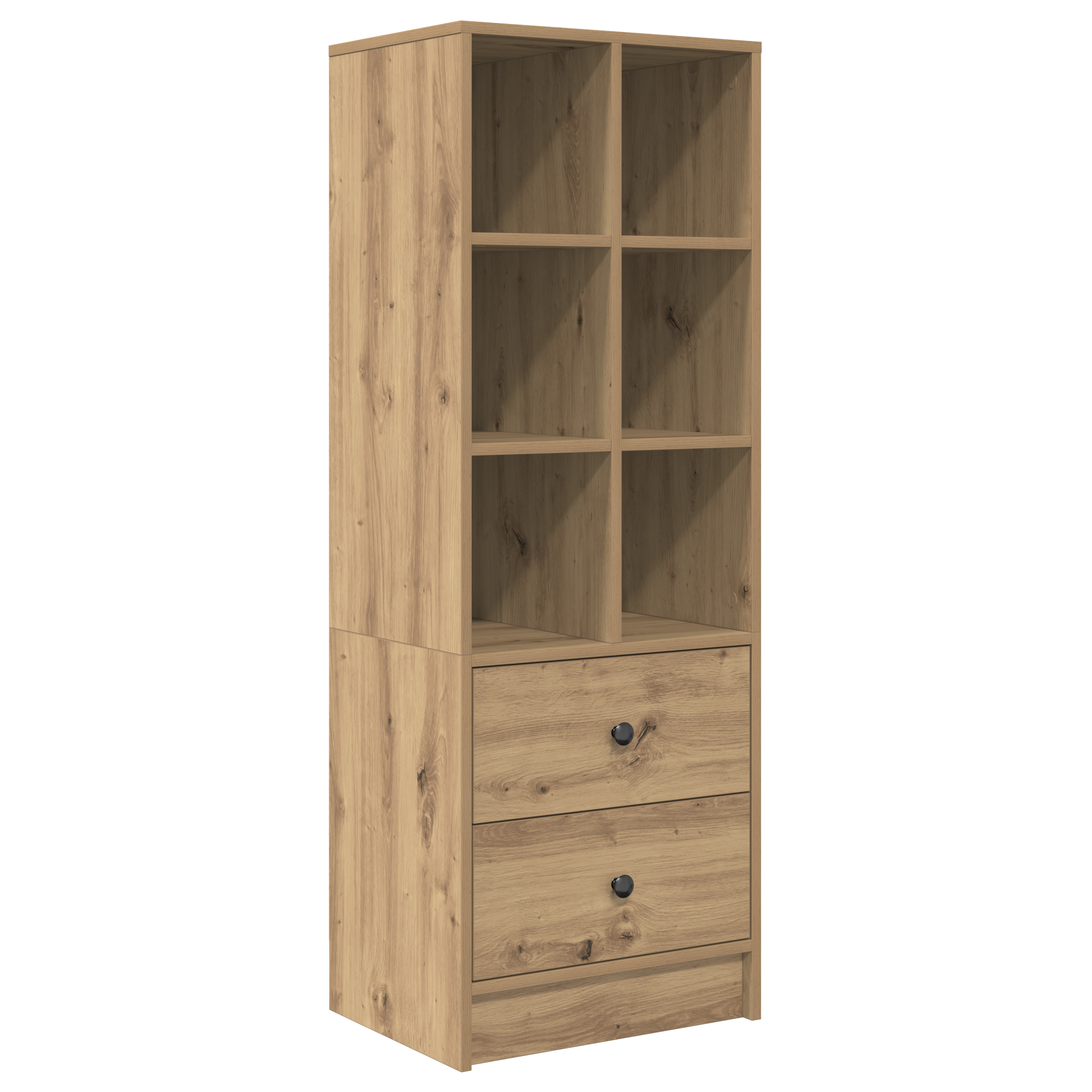 Desk with Storage Artisan Oak Engineered Wood - Image 5