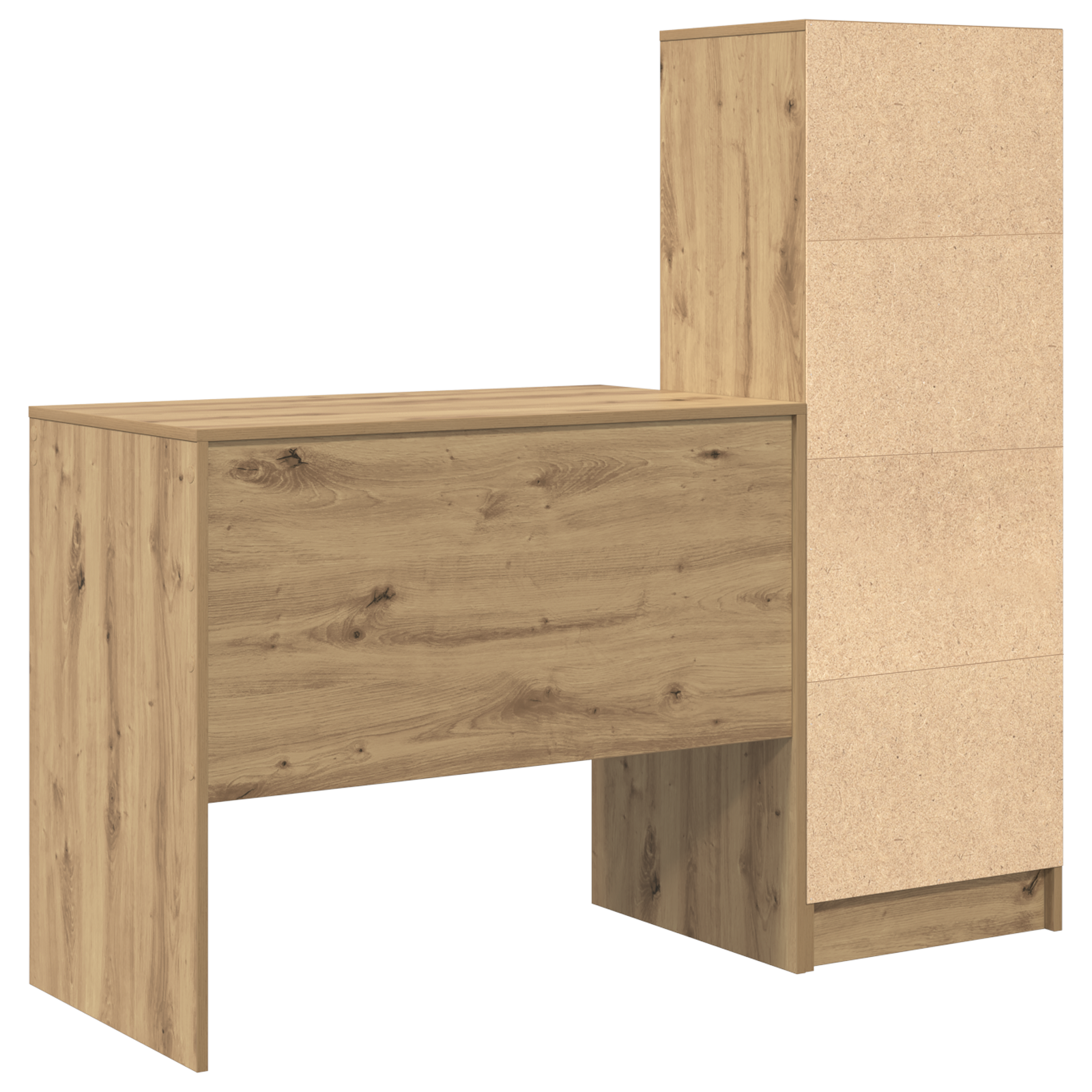 Desk with Storage Artisan Oak Engineered Wood - Image 8