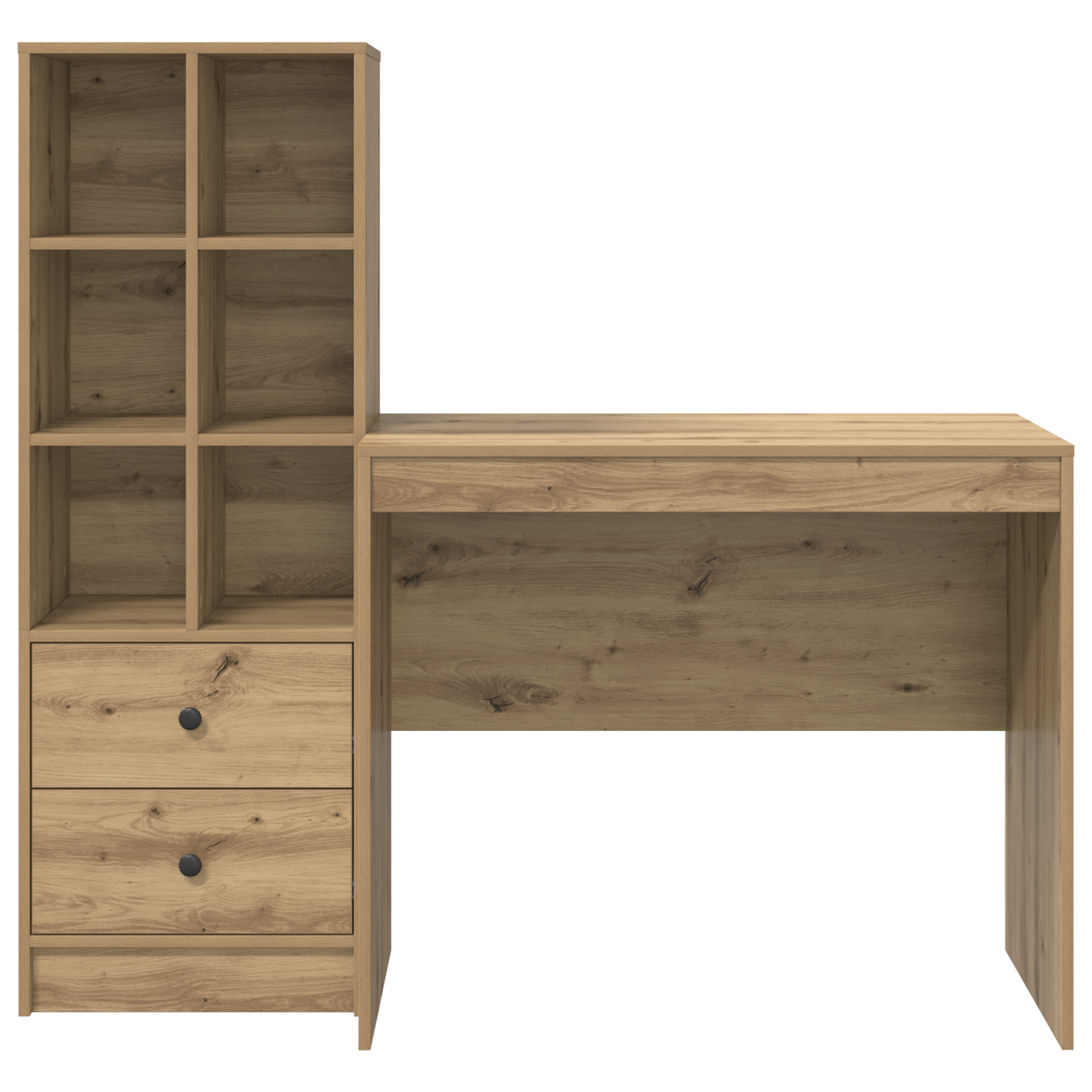 Desk with Storage Artisan Oak Engineered Wood - Image 7