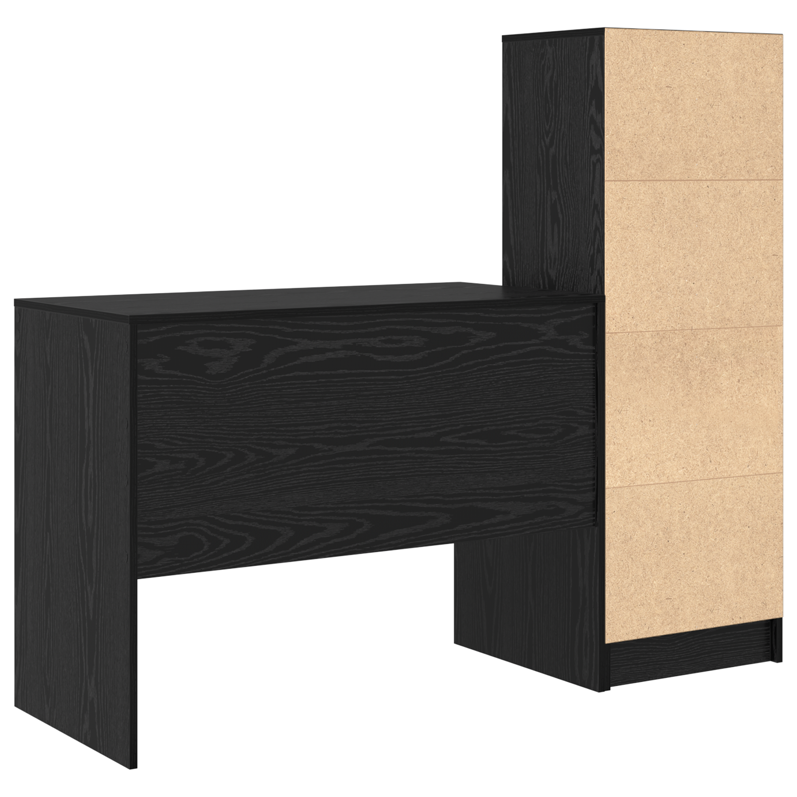 Desk with Storage Black Oak Engineered Wood - Image 8