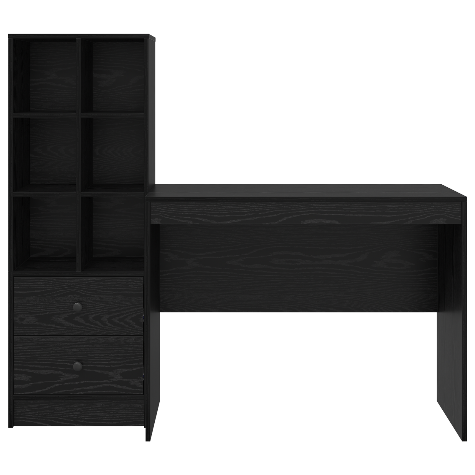 Desk with Storage Black Oak Engineered Wood - Image 7