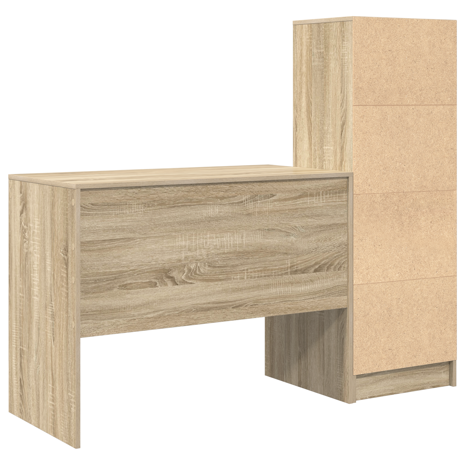 Desk with Storage Sonoma Oak Engineered Wood - Image 8