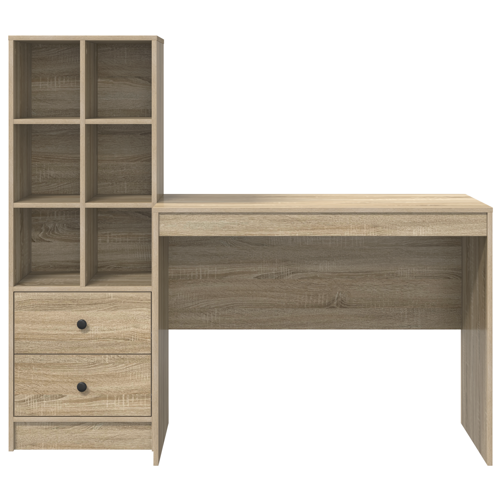 Desk with Storage Sonoma Oak Engineered Wood - Image 7