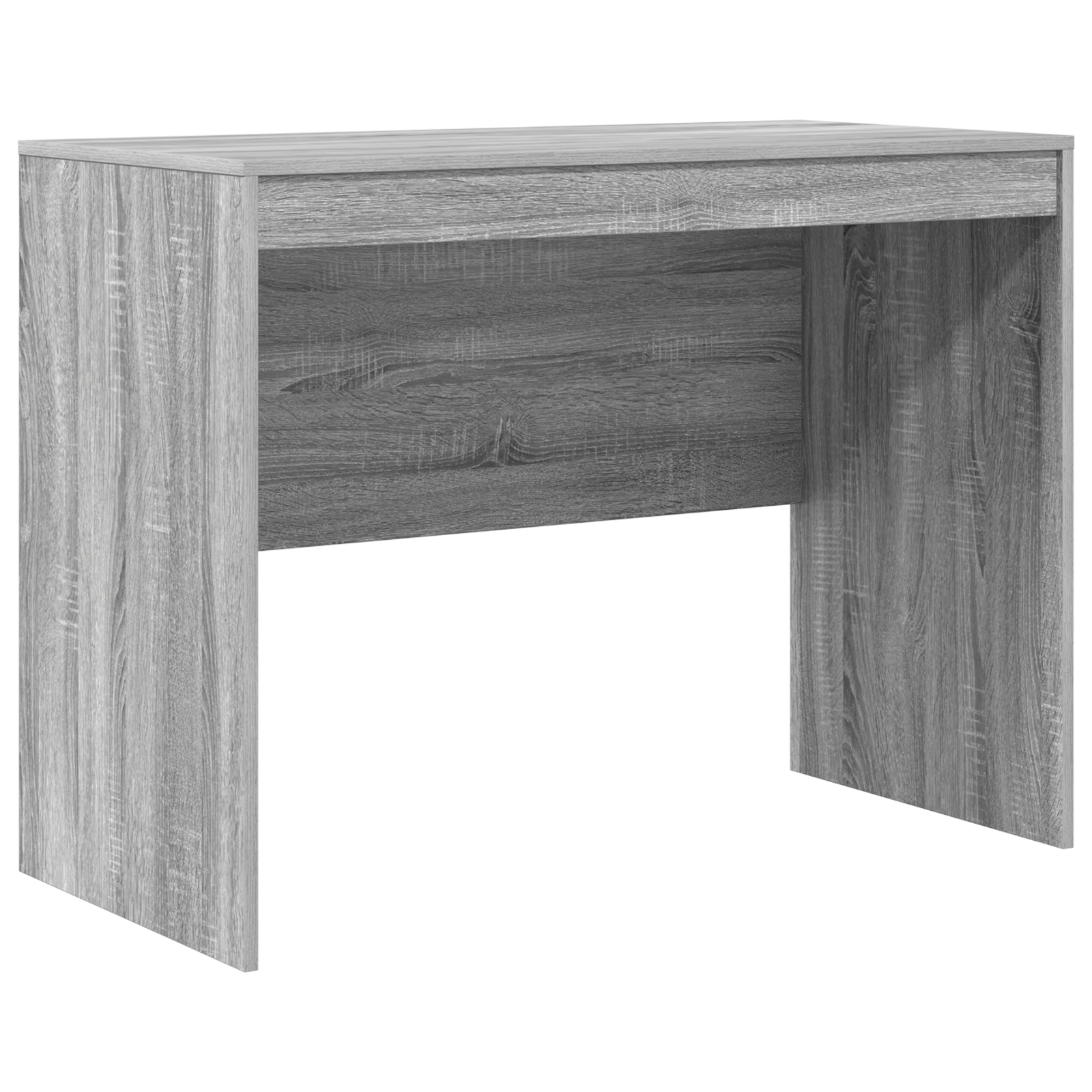 Desk with Storage Grey Sonoma Engineered Wood - Image 4