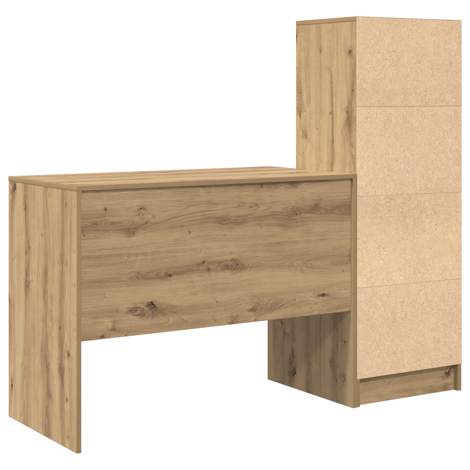 Desk with Storage Artisan Oak Engineered Wood - Image 8