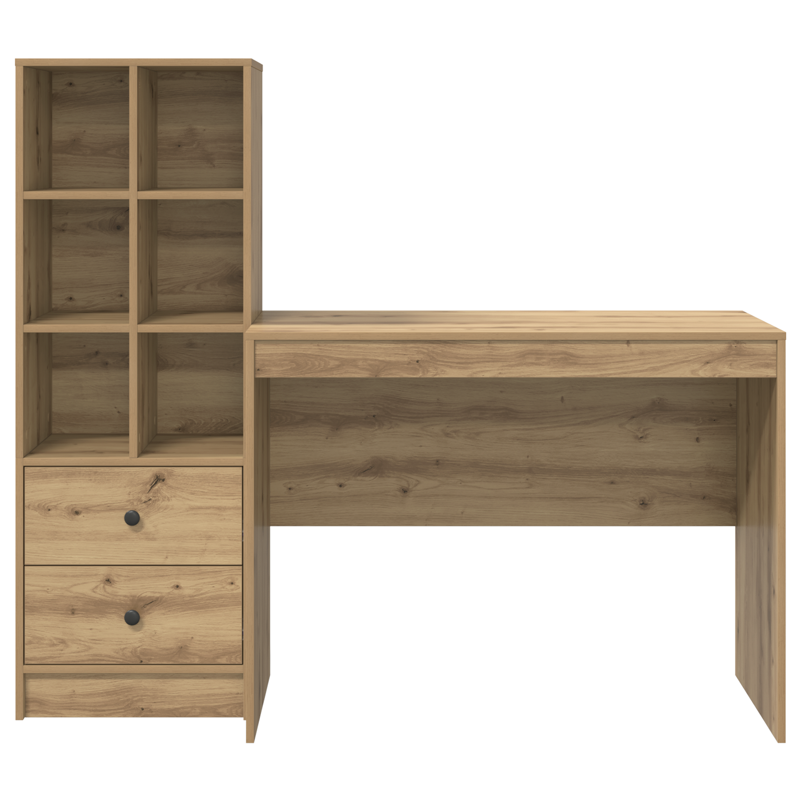Desk with Storage Artisan Oak Engineered Wood - Image 7