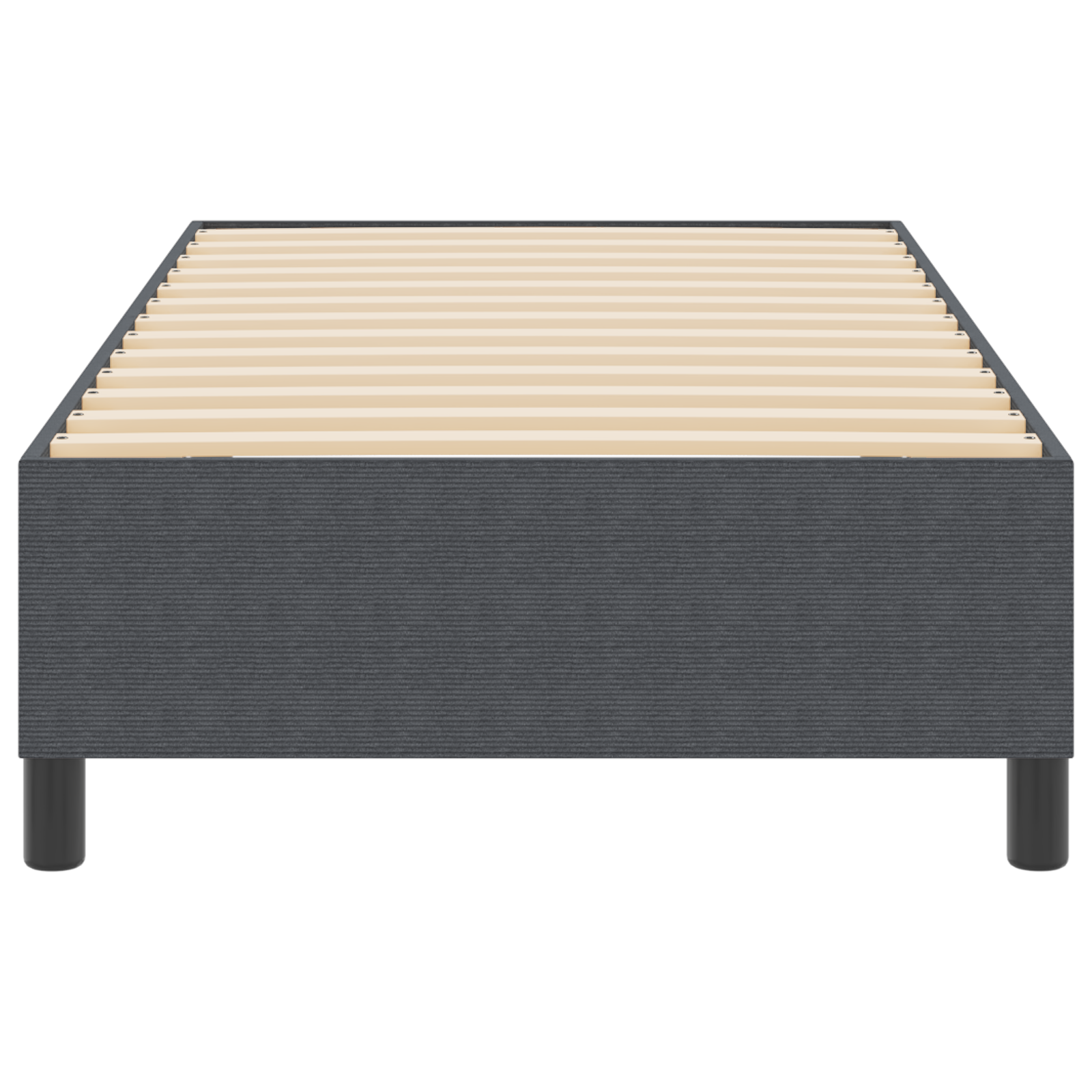 Box Spring Bed Dark Grey 80x200 cm Corduroy Fabric - Image 6