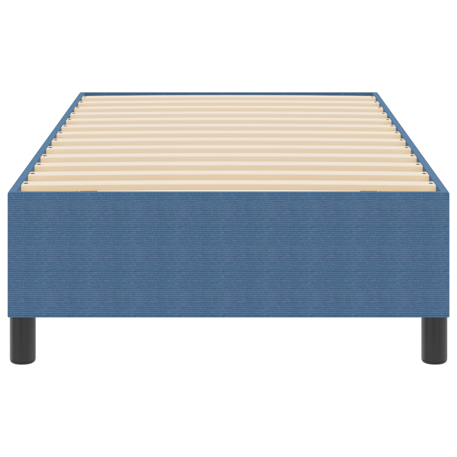 Box Spring Bed Blue 80x200 cm Corduroy Fabric - Image 6