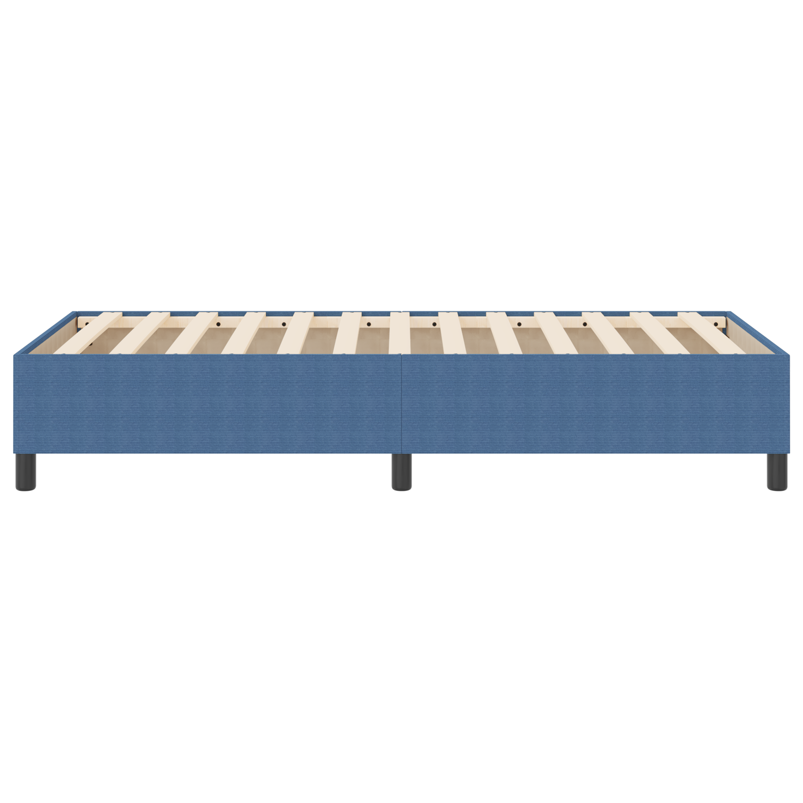 Box Spring Bed Blue 80x200 cm Corduroy Fabric - Image 7